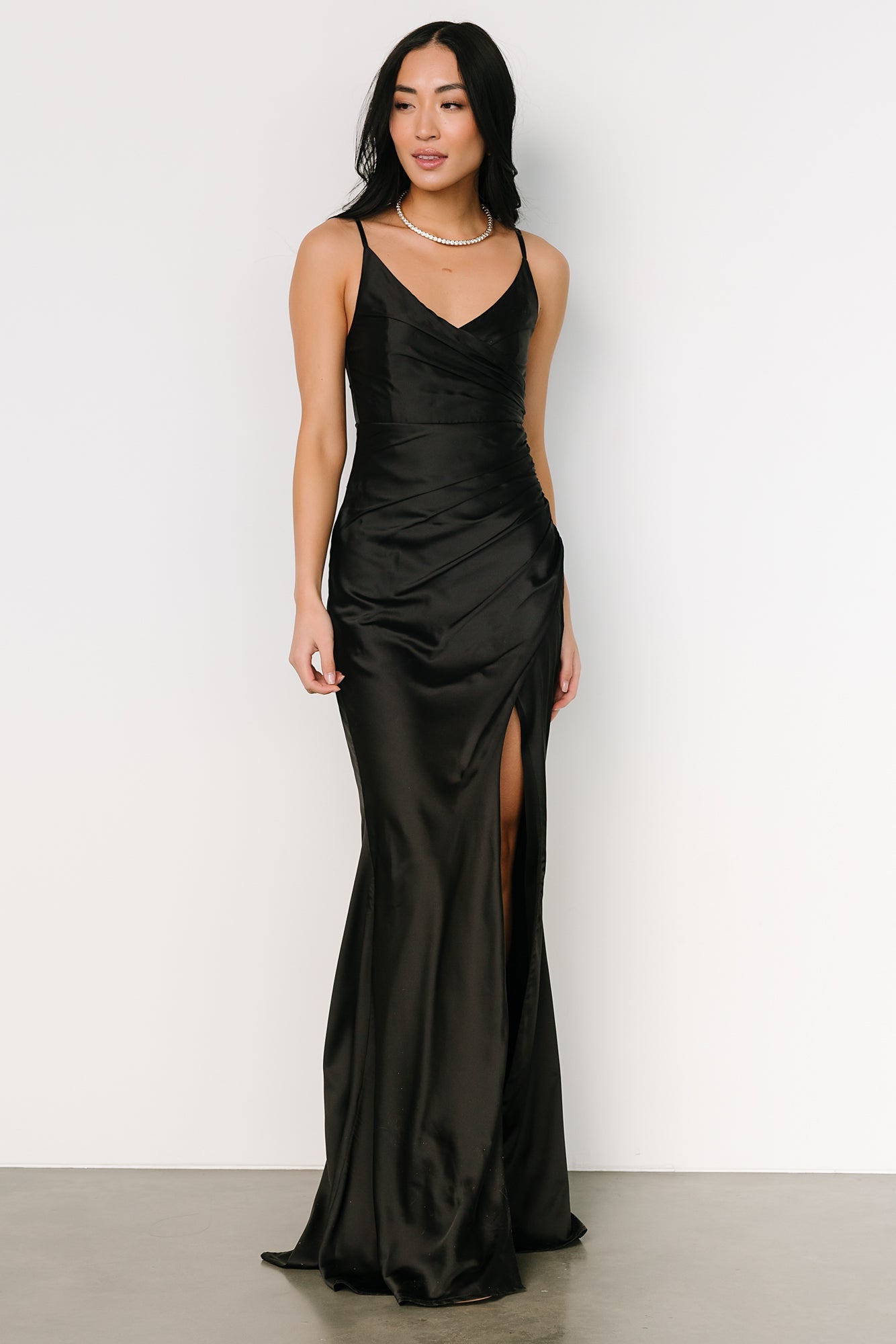 Monet Satin Gown | Black Quality Free Shipping