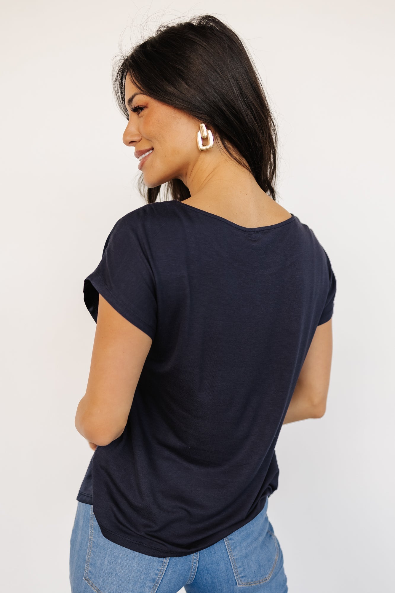 Leonie Satin Top | Navy Genuine For Sale