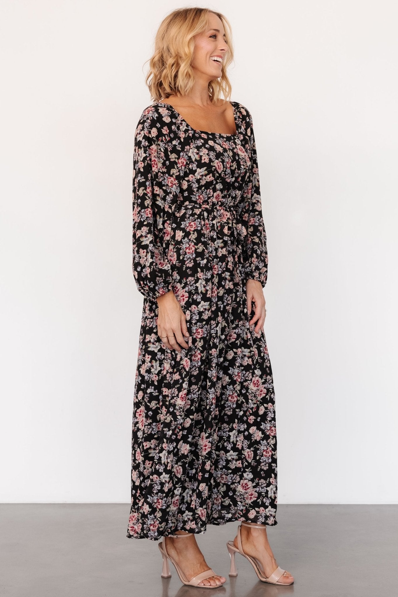 Della Dress | Black Multi Floral Get Authentic Cheap Pice