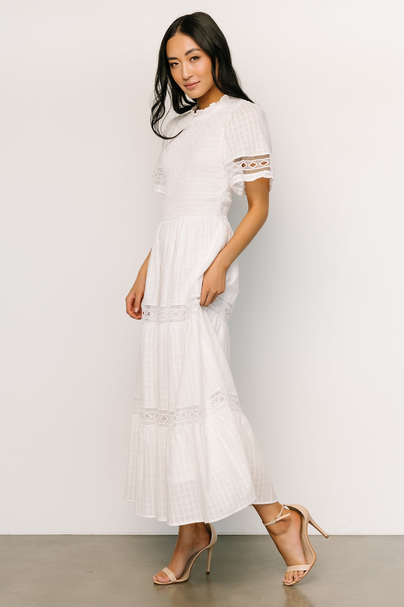 Loveland Geo Lace Maxi Dress | Off White Really Cheap