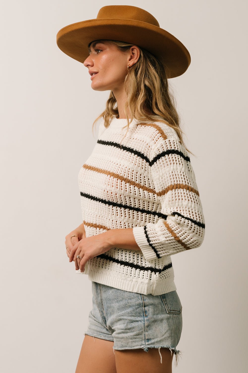 Sundance Knit Sweater Top | Ivory Multi Stripe Sale Fashion