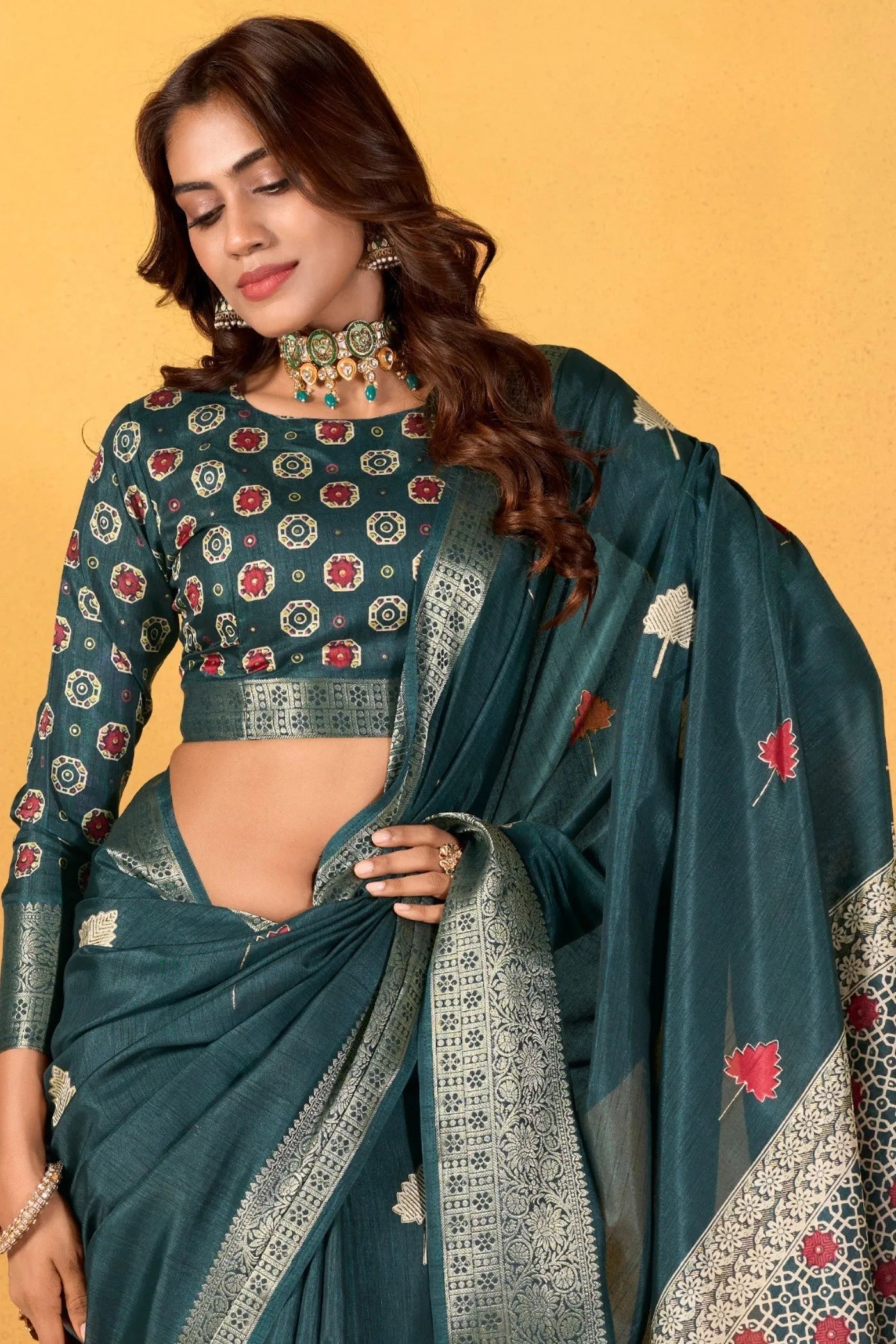 Mineral Green Soft Dola Silk Saree Featuring Detailed Woven Artistry Genuine Sale Online