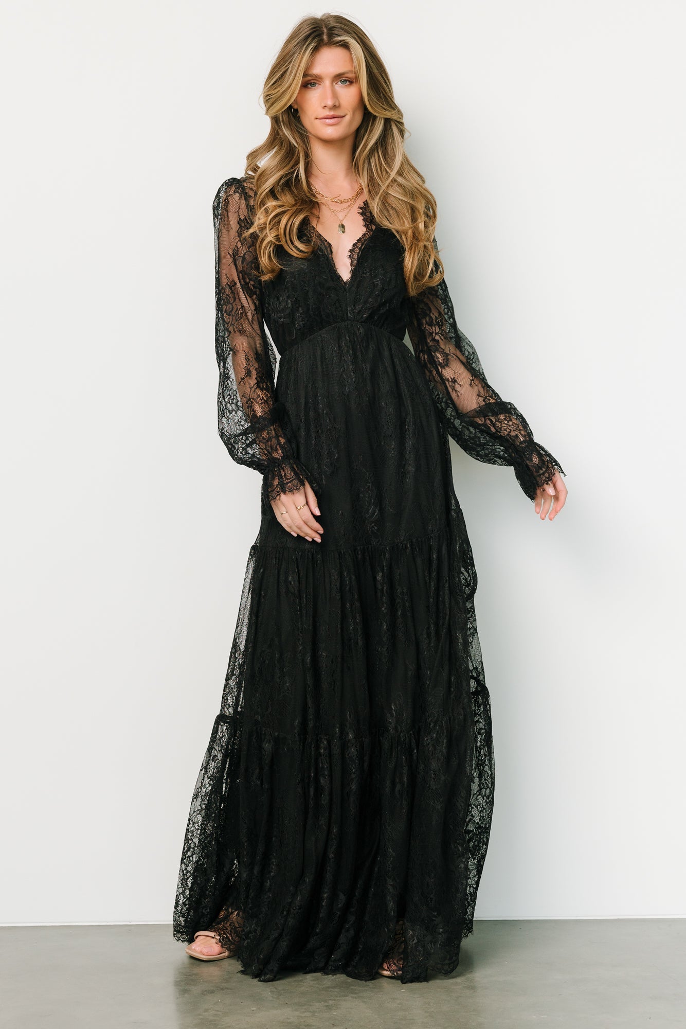 Gloria Lace Maxi Dress | Black Cheap Sale Choice