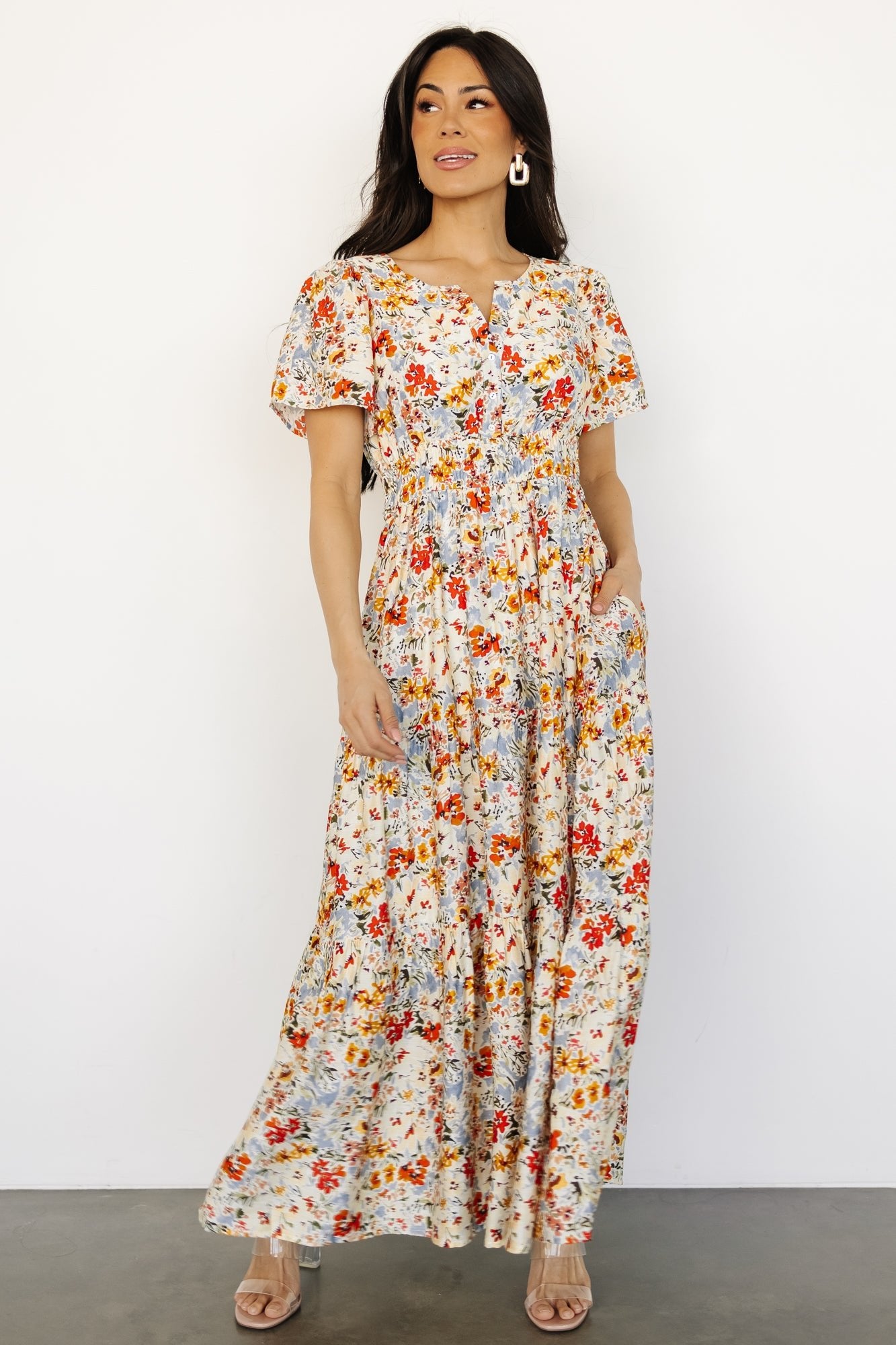 Claudia Maxi Dress | Multi Floral Cheap Fashionable