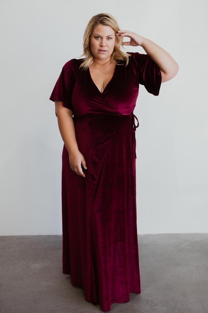 Meghan Velvet Wrap Maxi Dress | Mulberry Sale Affordable