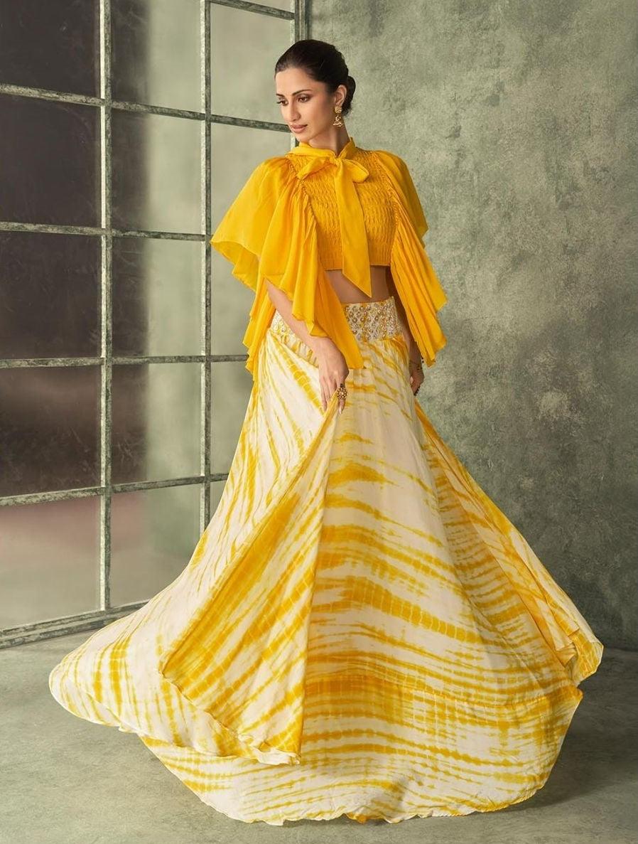 Yellow Georgette Silk Fully Embroidered Fancy Lehenga Choli Discount Looking For