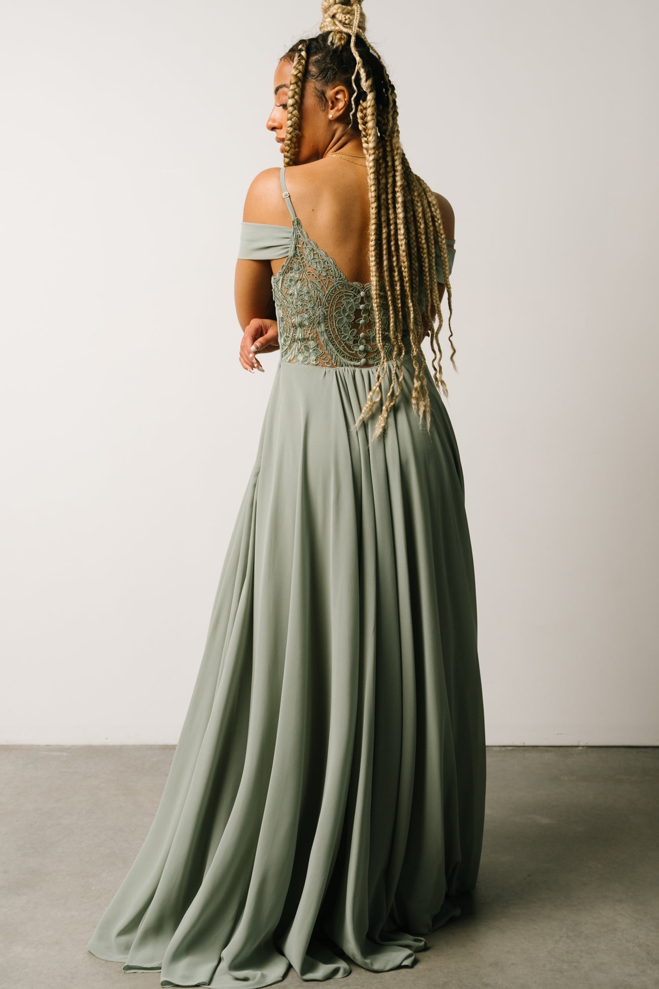 Bianca Lace Maxi Dress | Dusty Sage Cheap Best Store To Get