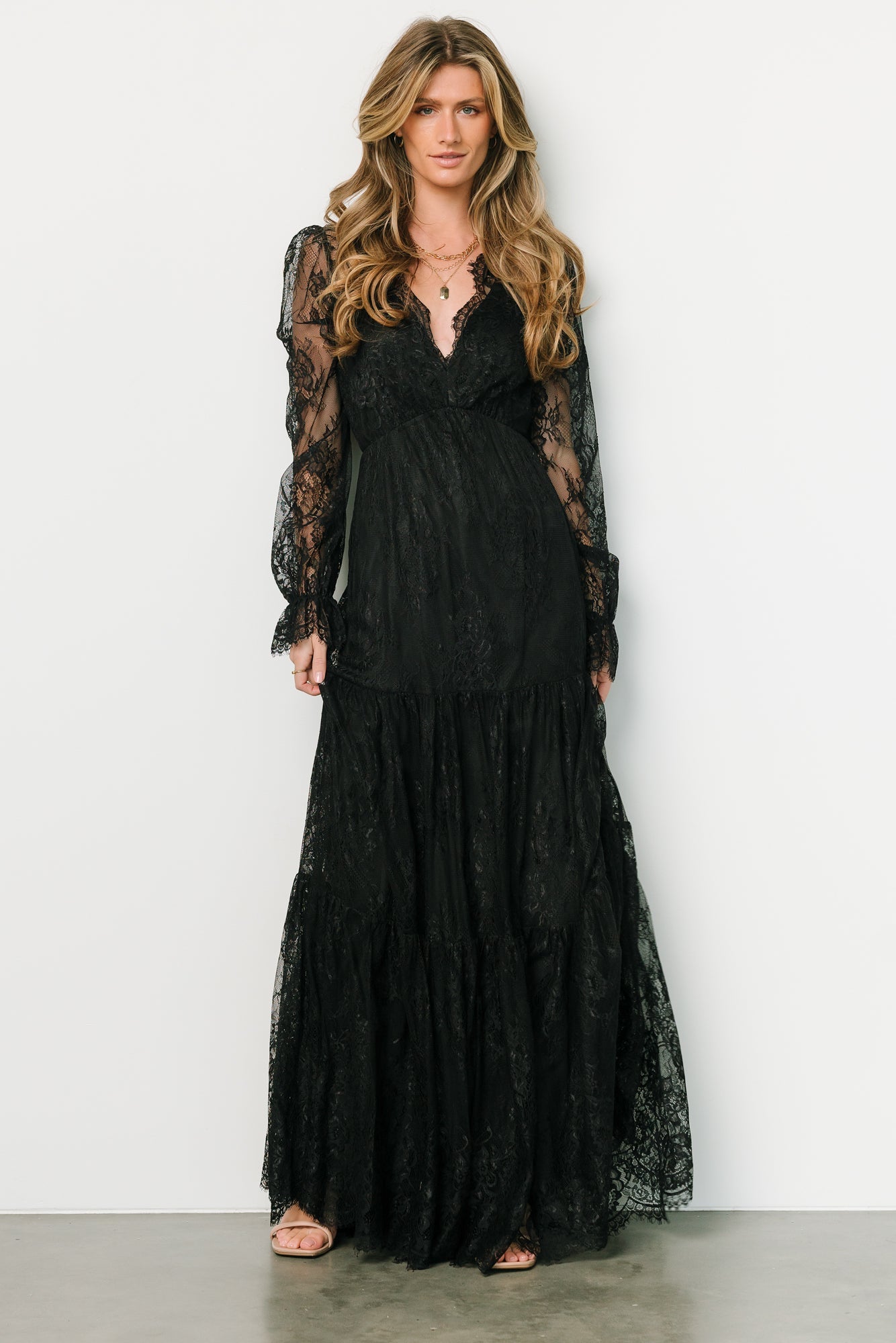 Gloria Lace Maxi Dress | Black Cheap Sale Choice