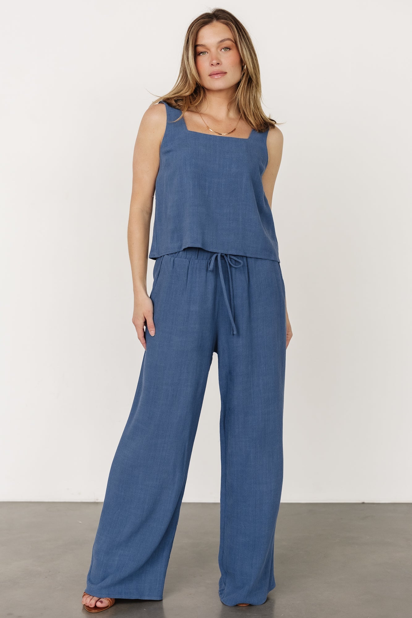 Sparrow Tank + Pants Set | Deep Blue Genuine Cheap Online