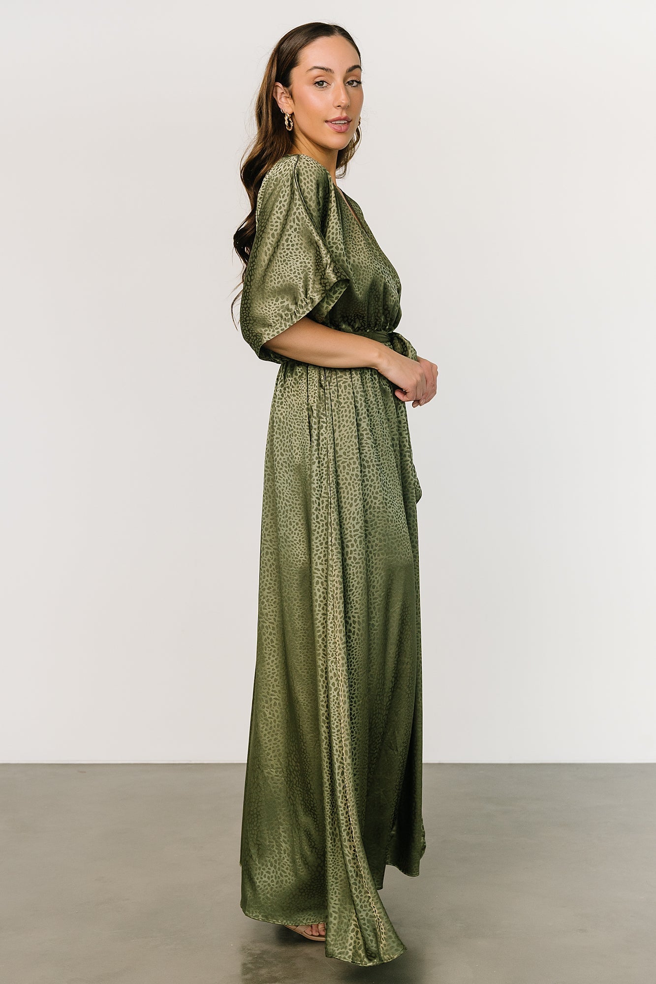 Savannah Print Kimono Maxi | Olive Visit