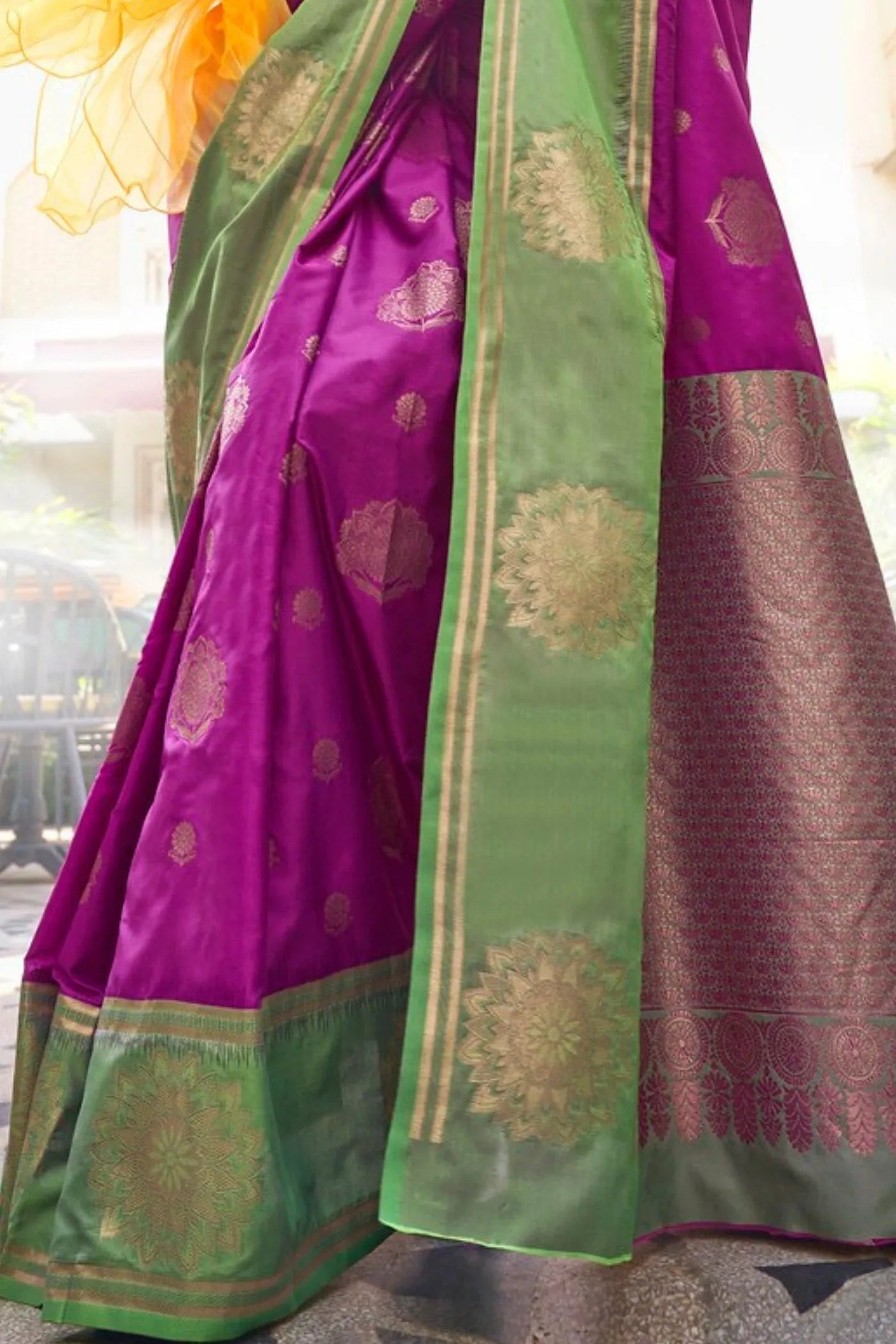 Royal Purple Handloom Katan Banarasi Saree Perfect Cheap Pice