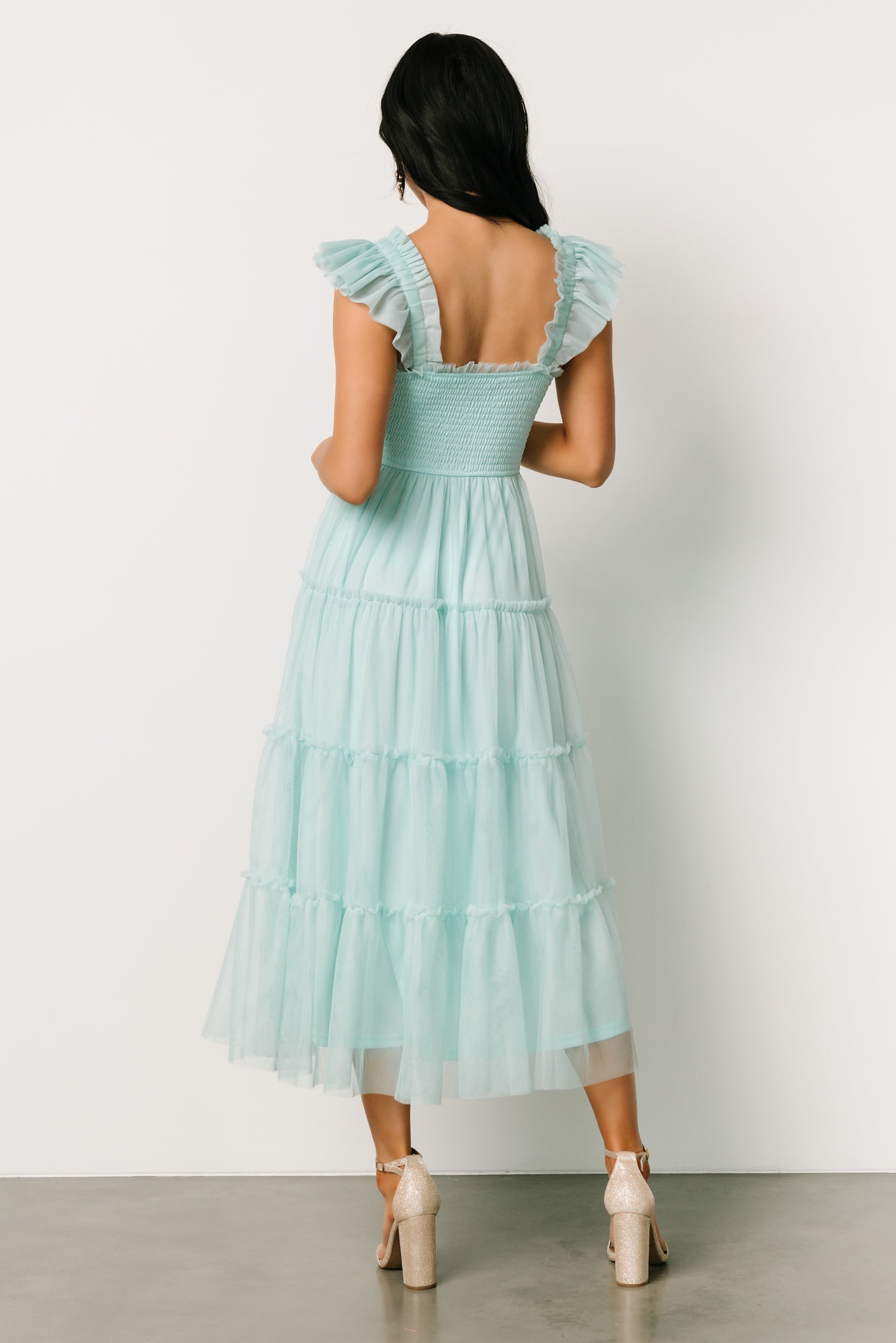 Mindi Tulle Midi Dress | Sea Blue Sale Latest