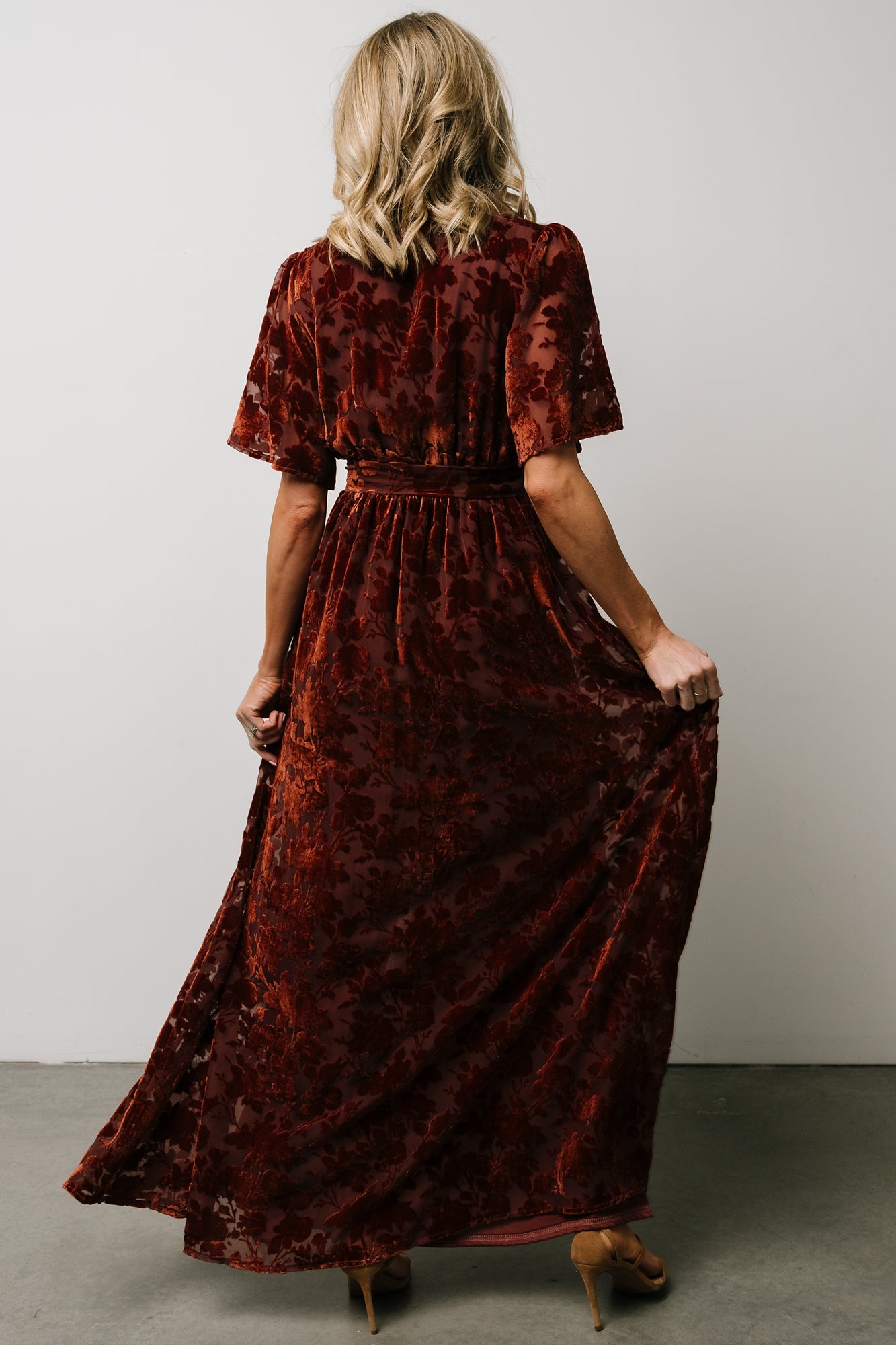 Uma Velvet Maxi Dress | Copper Floral Shop Offer Cheap Online