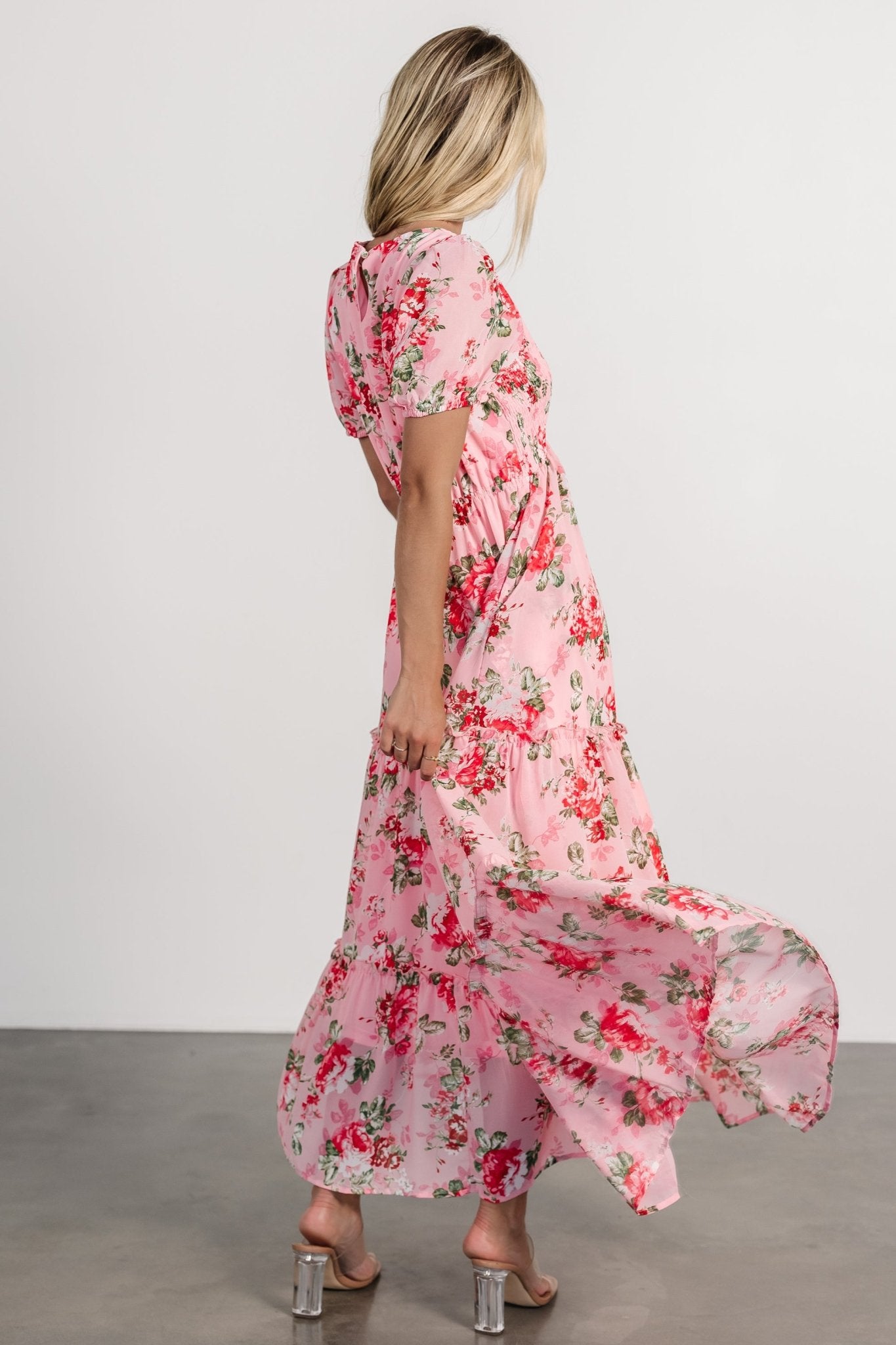 Cadella Maxi Dress | Pink Floral Cheap Pick A Best