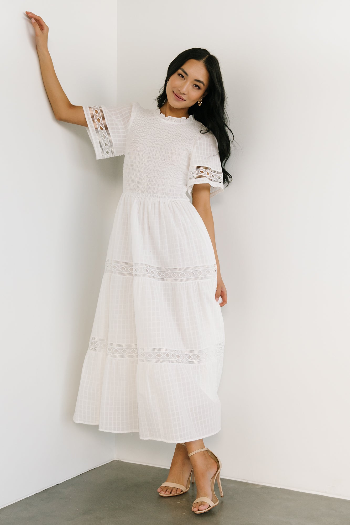 Loveland Geo Lace Maxi Dress | Off White Really Cheap