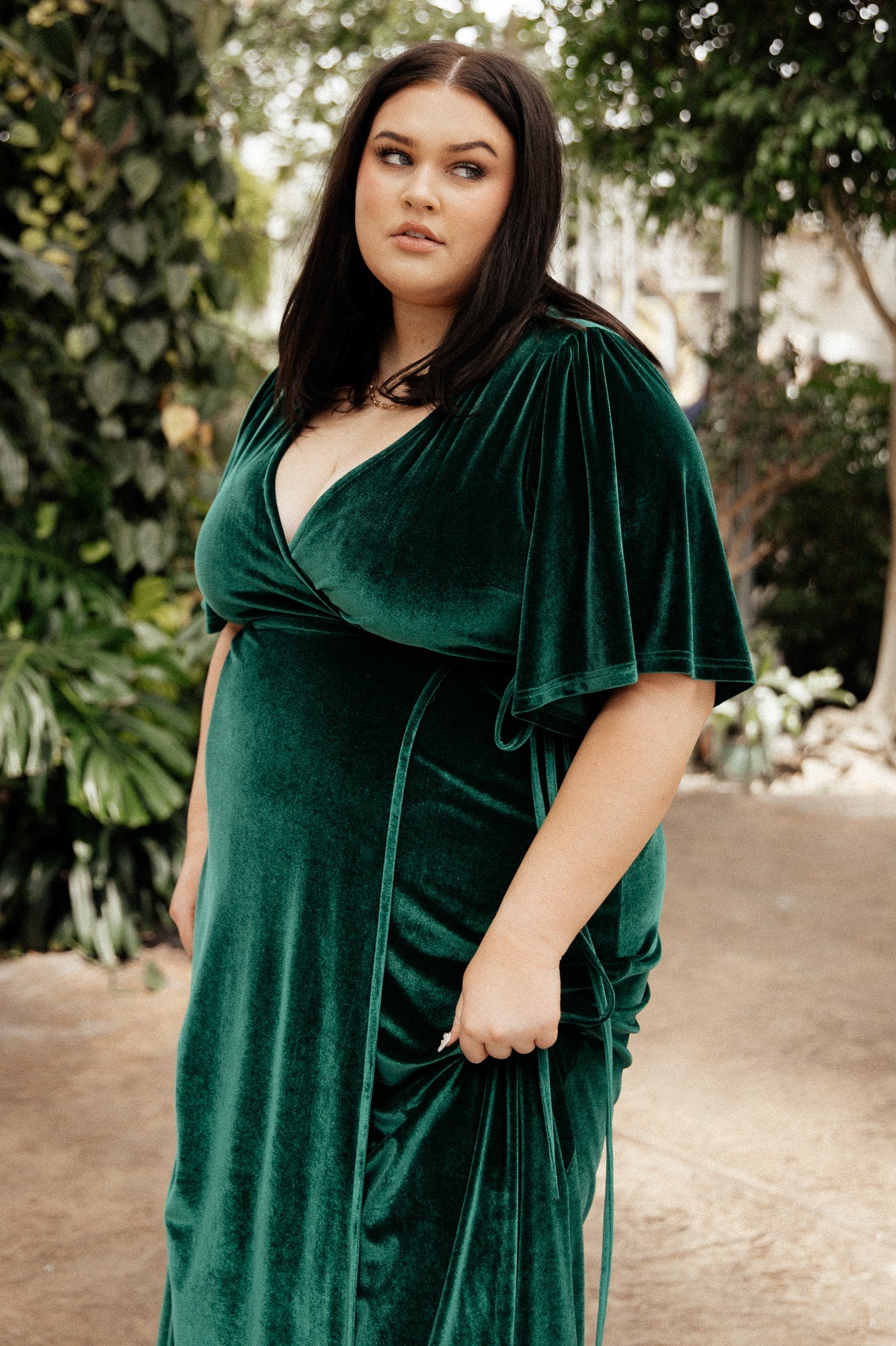 Meghan Velvet Wrap Maxi Dress | Emerald Store Cheap Online