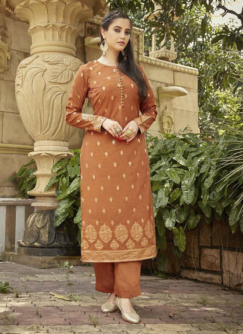 Viscose Fabric Orange Pant Style Suit Discount In China