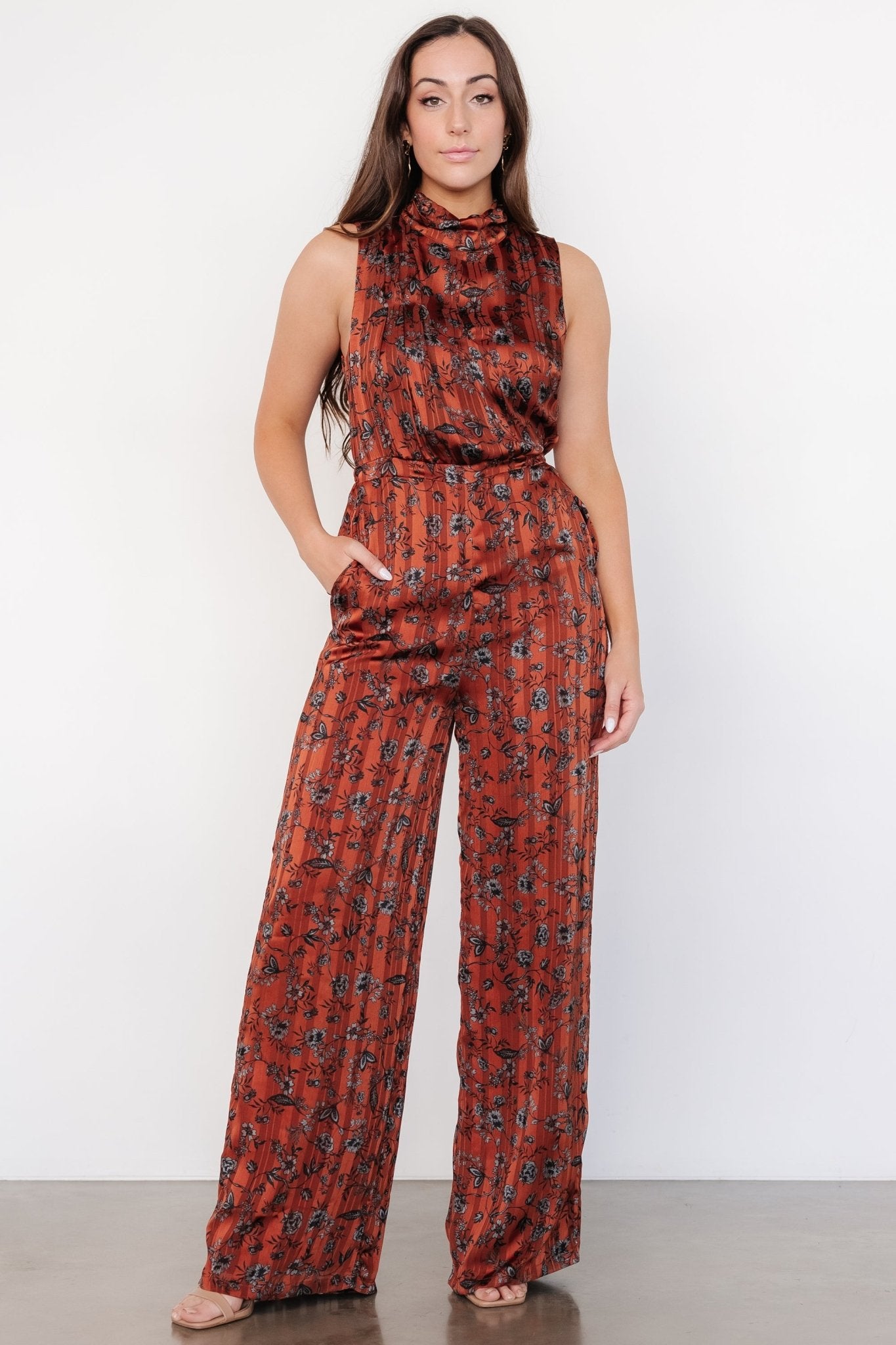 Suni Sleeveless Jumpsuit | Copper + Slate Floral Online Cheap Online