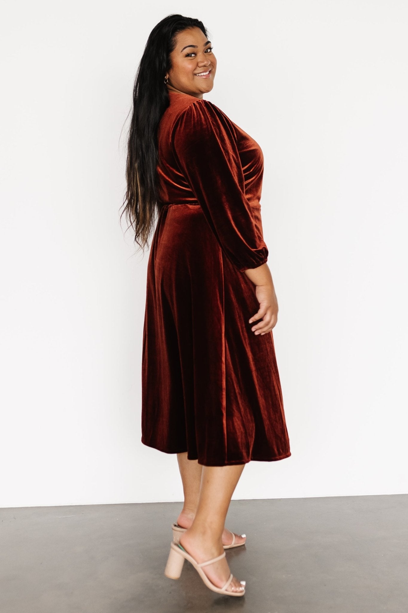 Beckinsale Velvet Wrap Dress | Cinnamon Discount Looking For