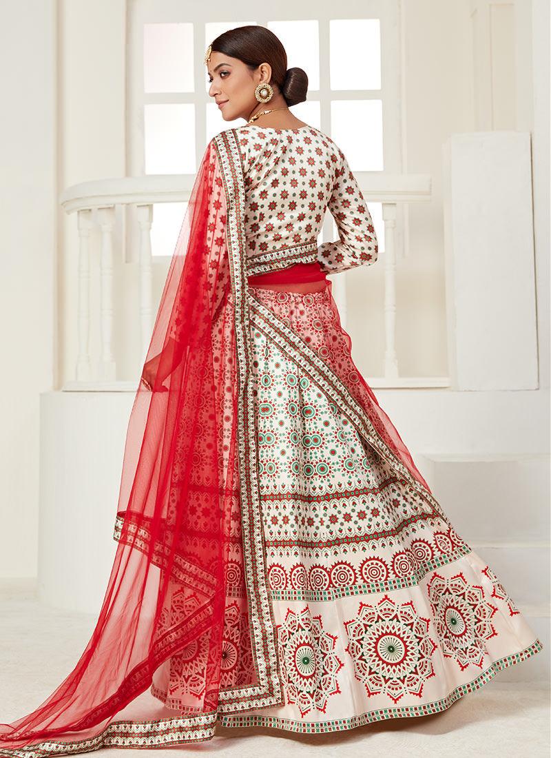 Off-White Kalidar Chaniya Choli With Dupatta Clearance Footlocker Pictures