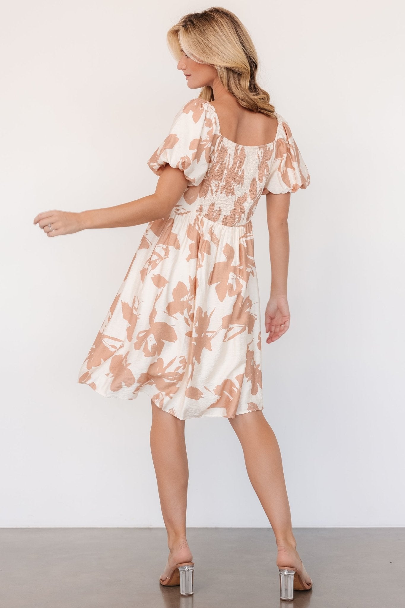 Alona Short Dress | Natural Floral Popular Cheap Online