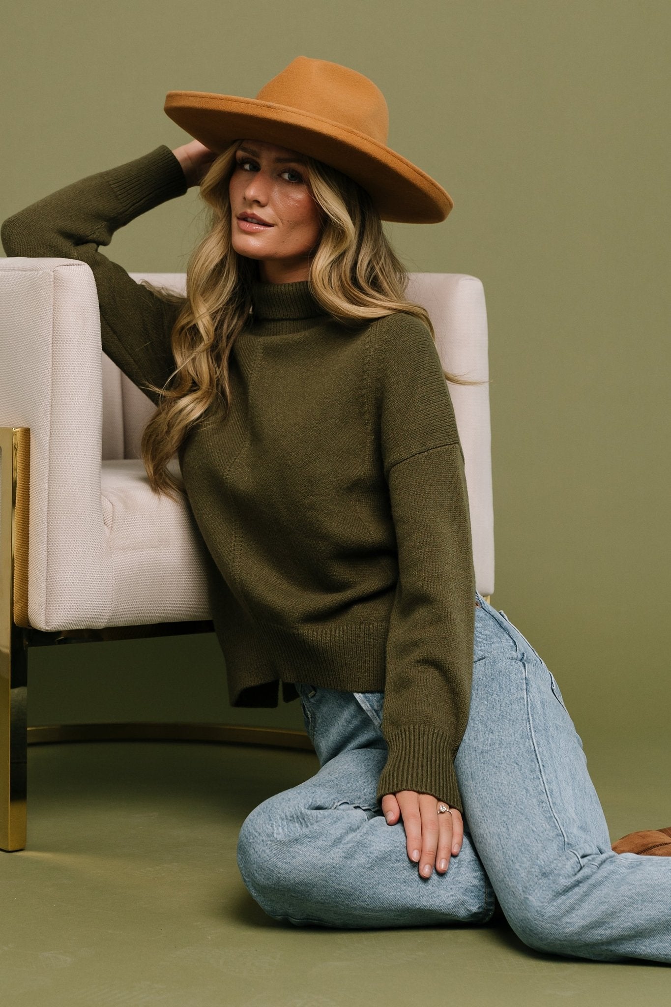 Collins Knit Sweater | Olive Clearance Exclusive