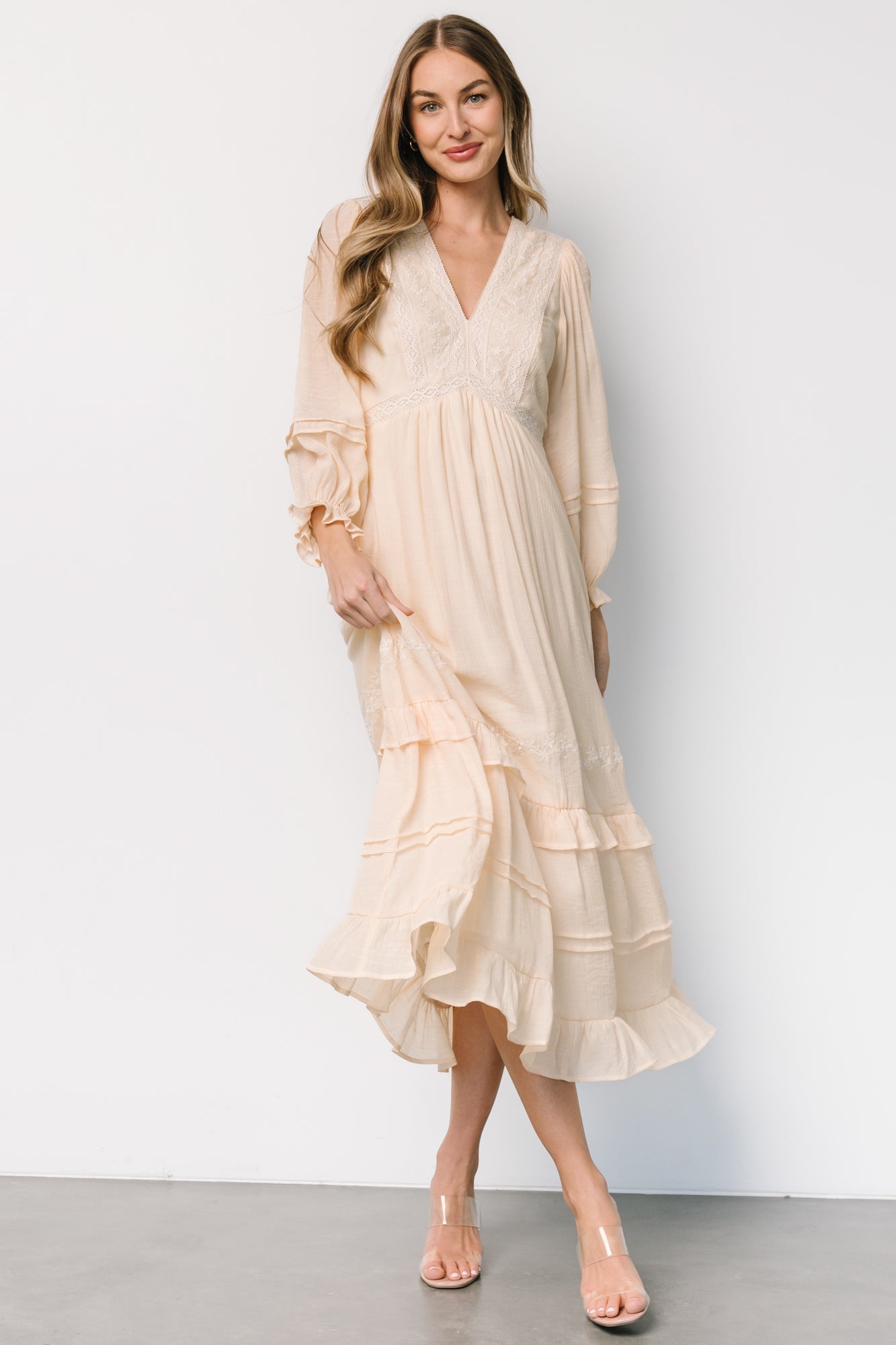 Amberlee Embroidered Dress | Cream 2025 Newest Cheap Online