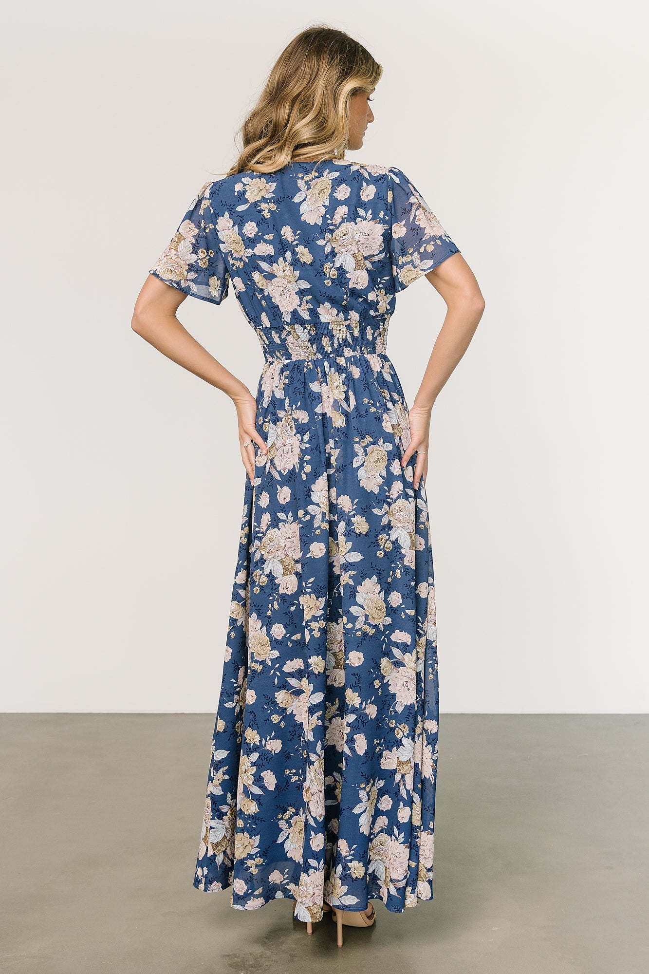 Birdie Maxi Dress | Blue + Blush Floral Official Site For Sale