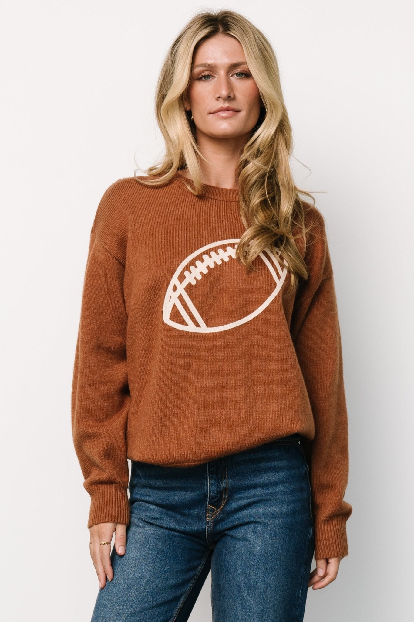 Kelce Sweater | Brown Cheap Outlet Locations