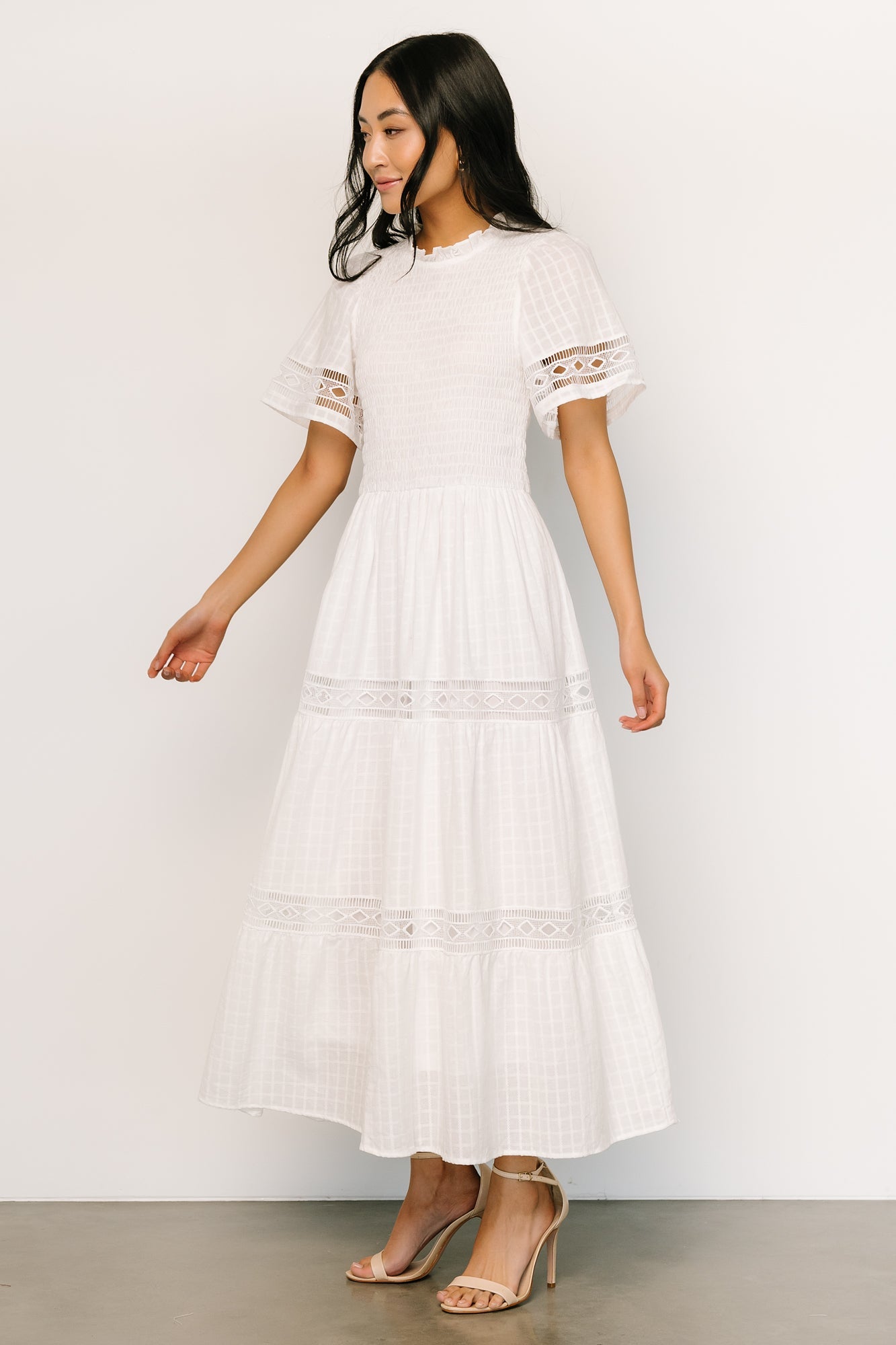 Loveland Geo Lace Maxi Dress | Off White Really Cheap