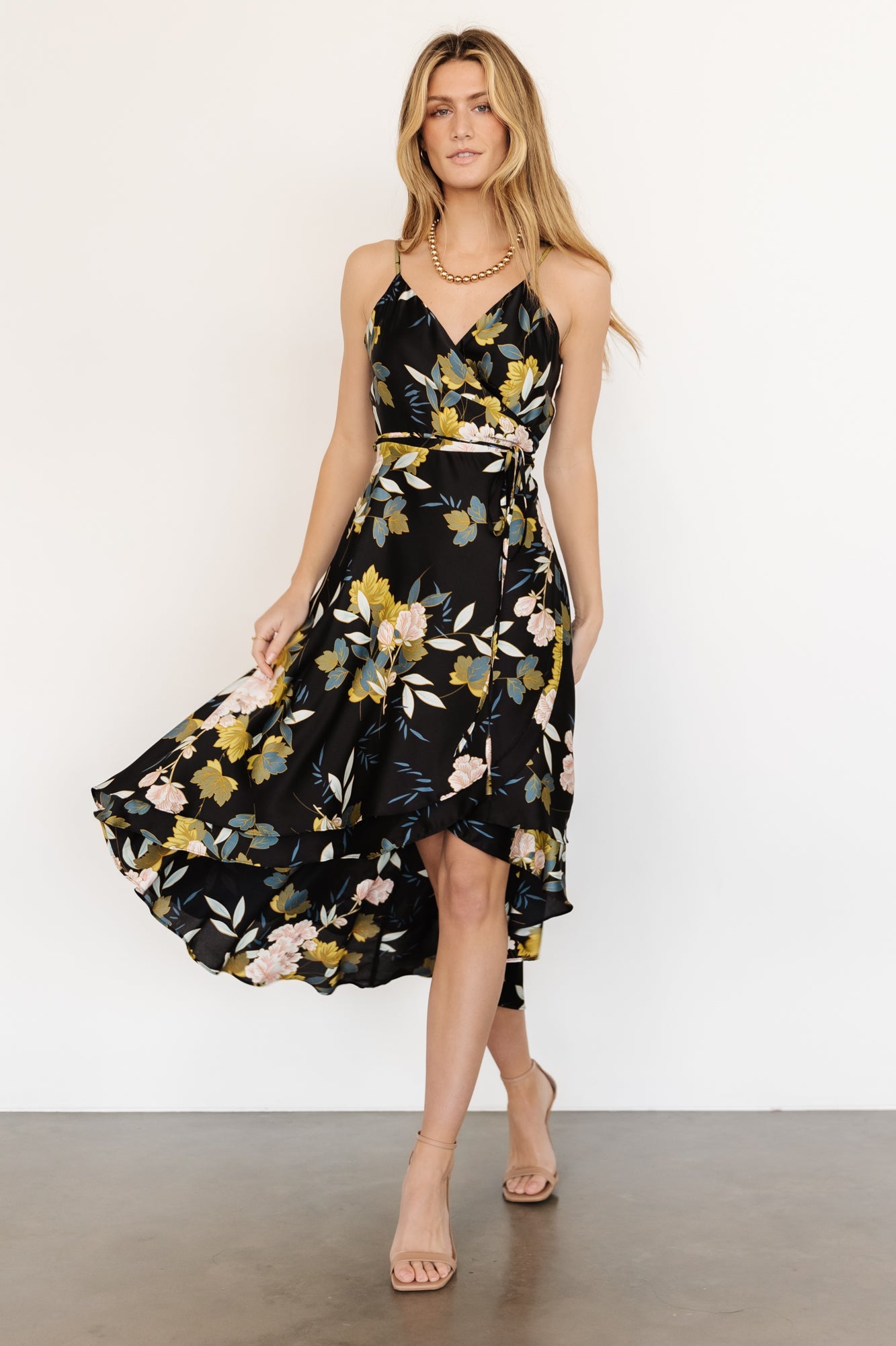 Steffi Tulip Wrap Dress | Midnight Floral Nicekicks