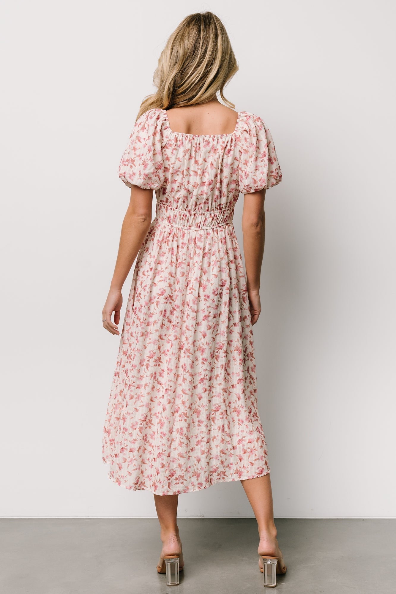 Dorine Midi Dress | Ivory + Blush Floral The Cheapest