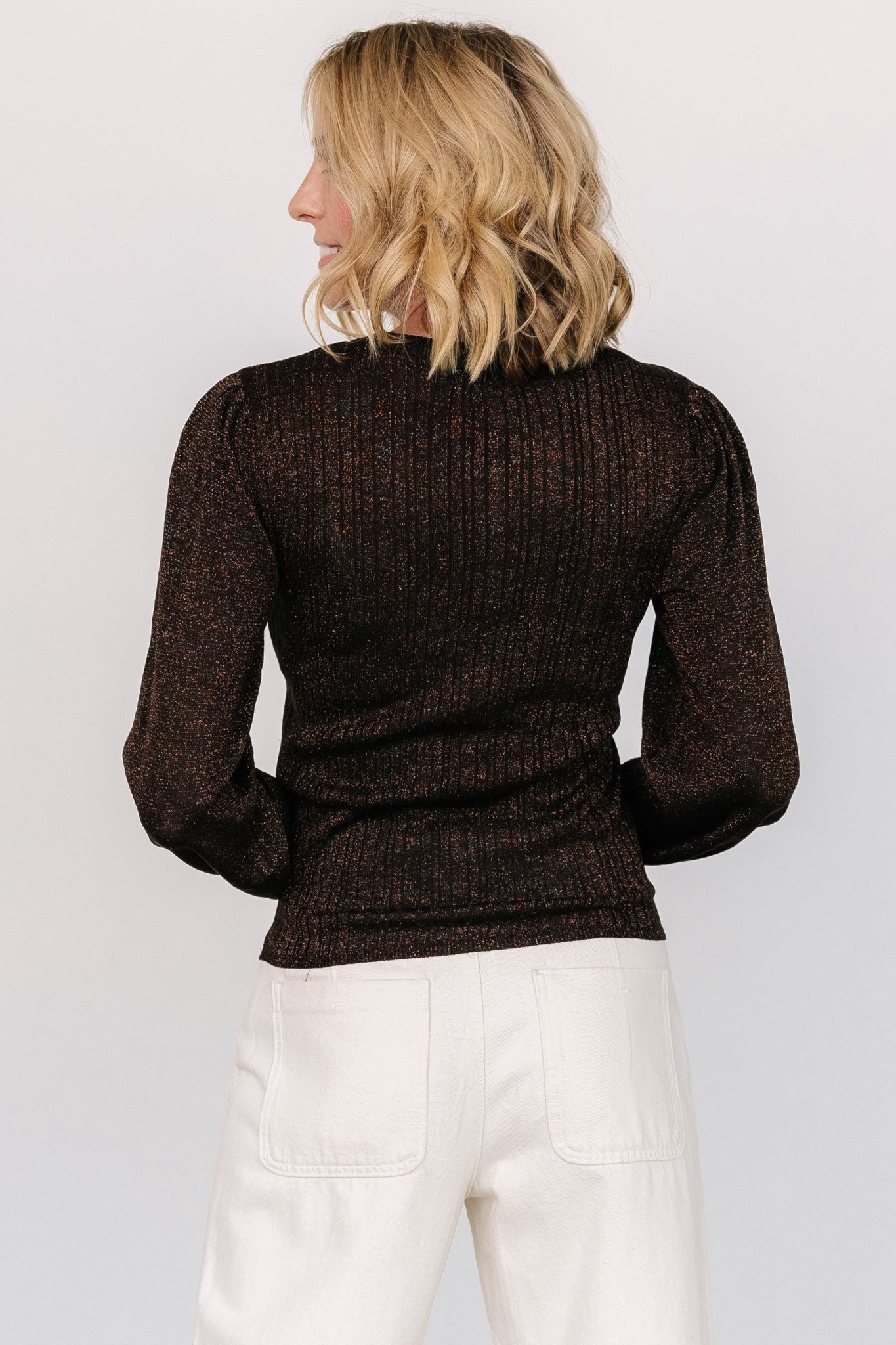 Padma Shimmer Sweater Top | Chocolate Buy Cheap Browse