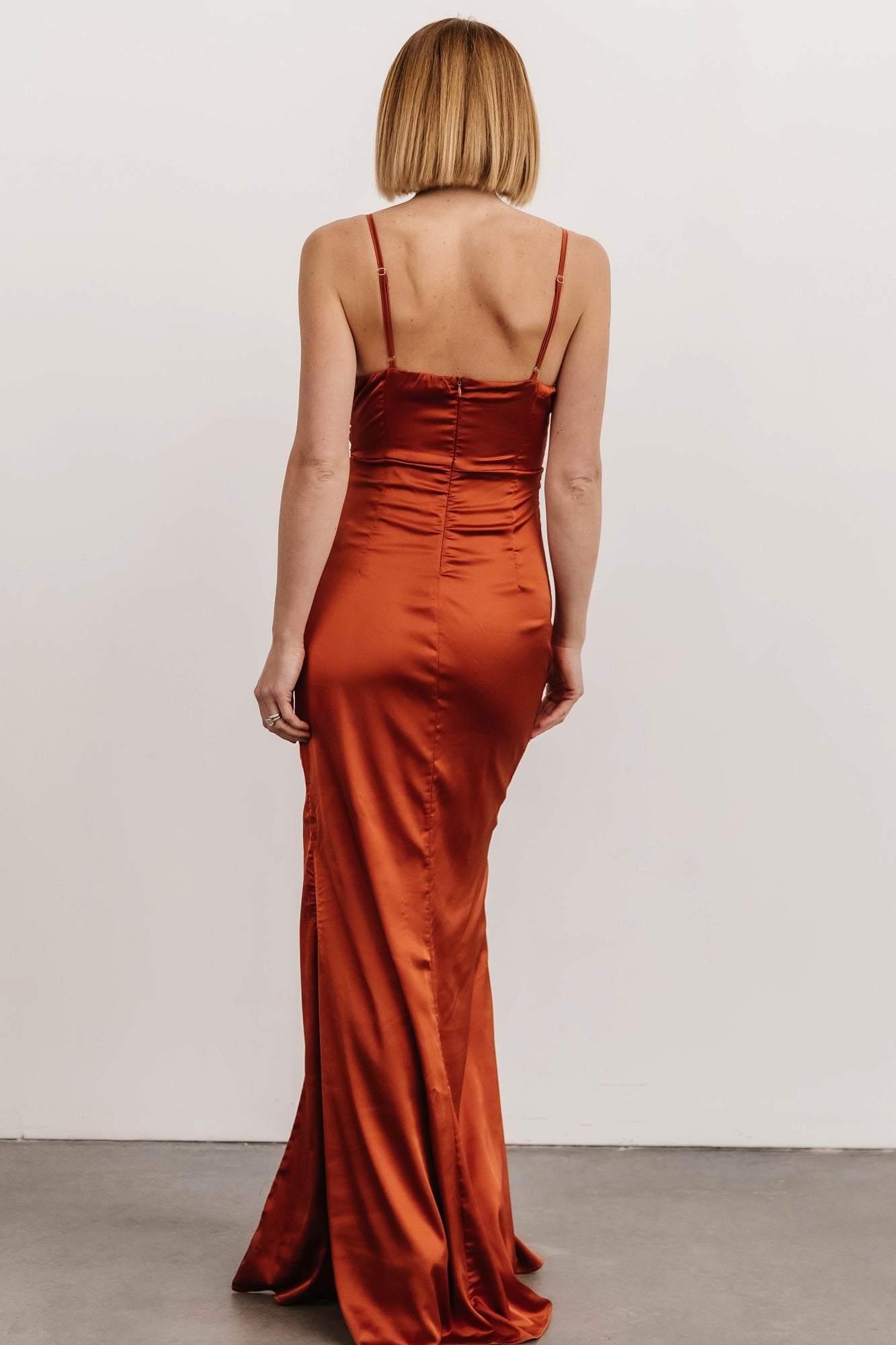 Monet Satin Gown | Rust 100% Authentic Cheap Online