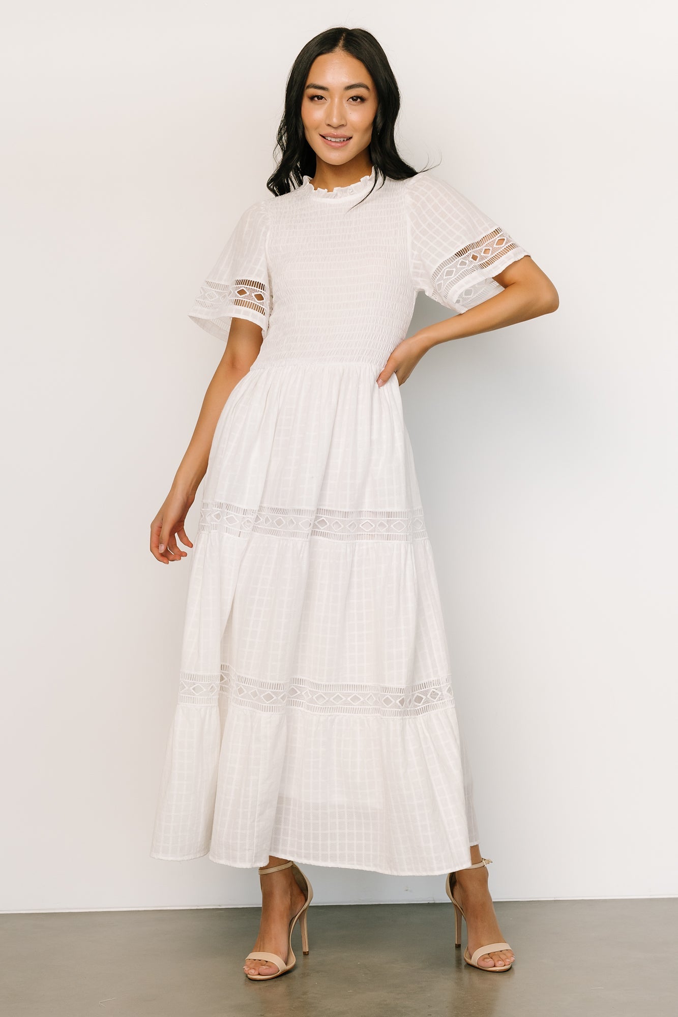 Loveland Geo Lace Maxi Dress | Off White Really Cheap