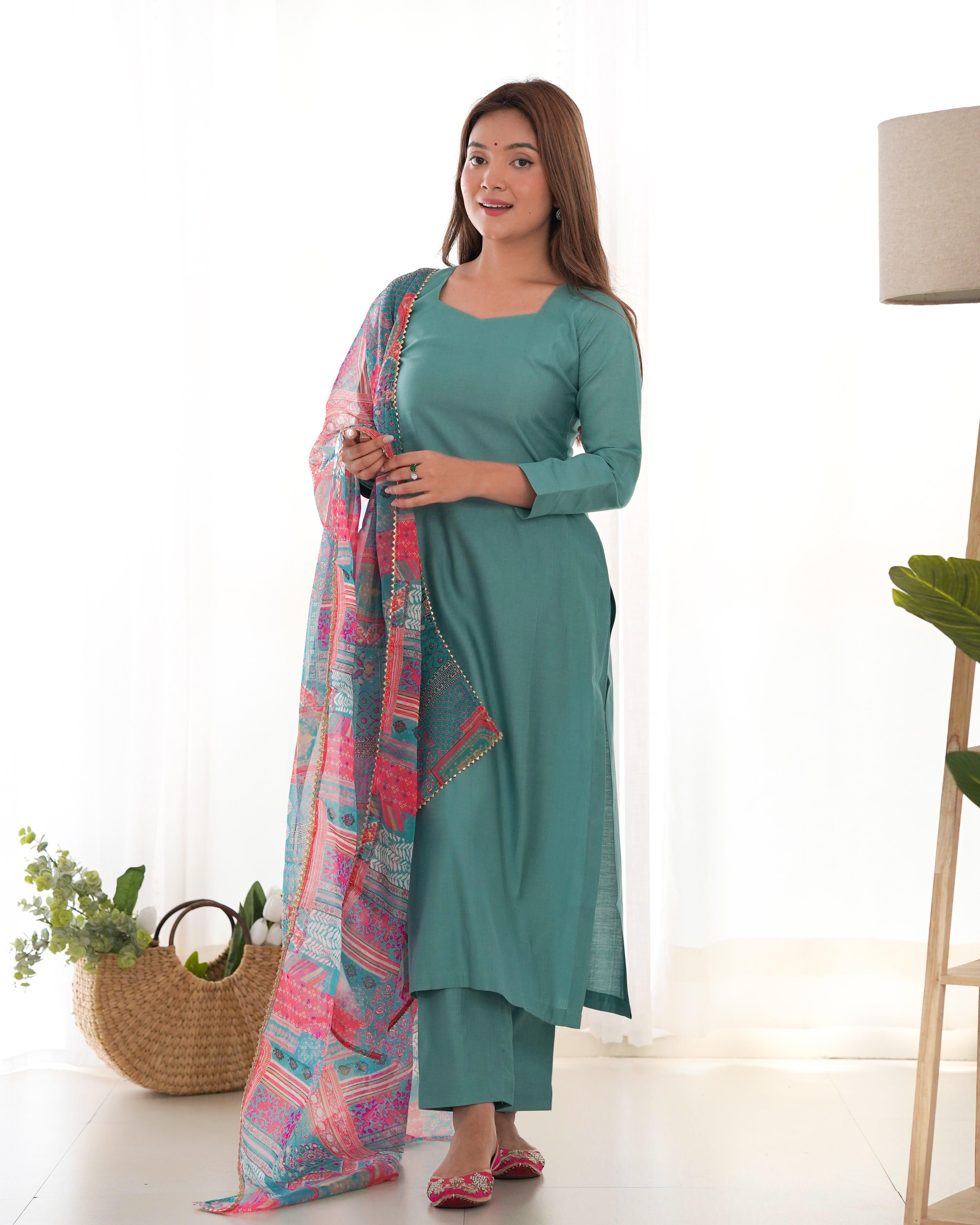 Amazing Pure Viscous Straight Kutta Pant Suit Exclusive Online