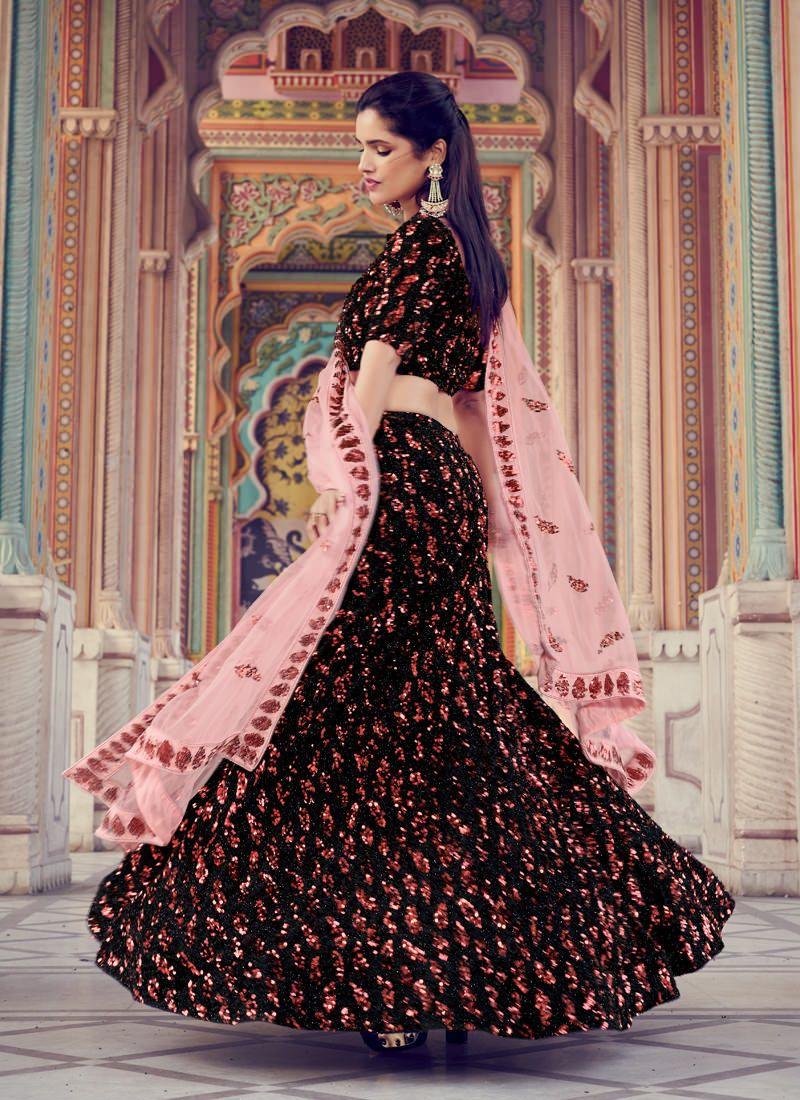 Charming Look Black Color With Soft Net Base Lehenga Choli Outlet Factory Outlet