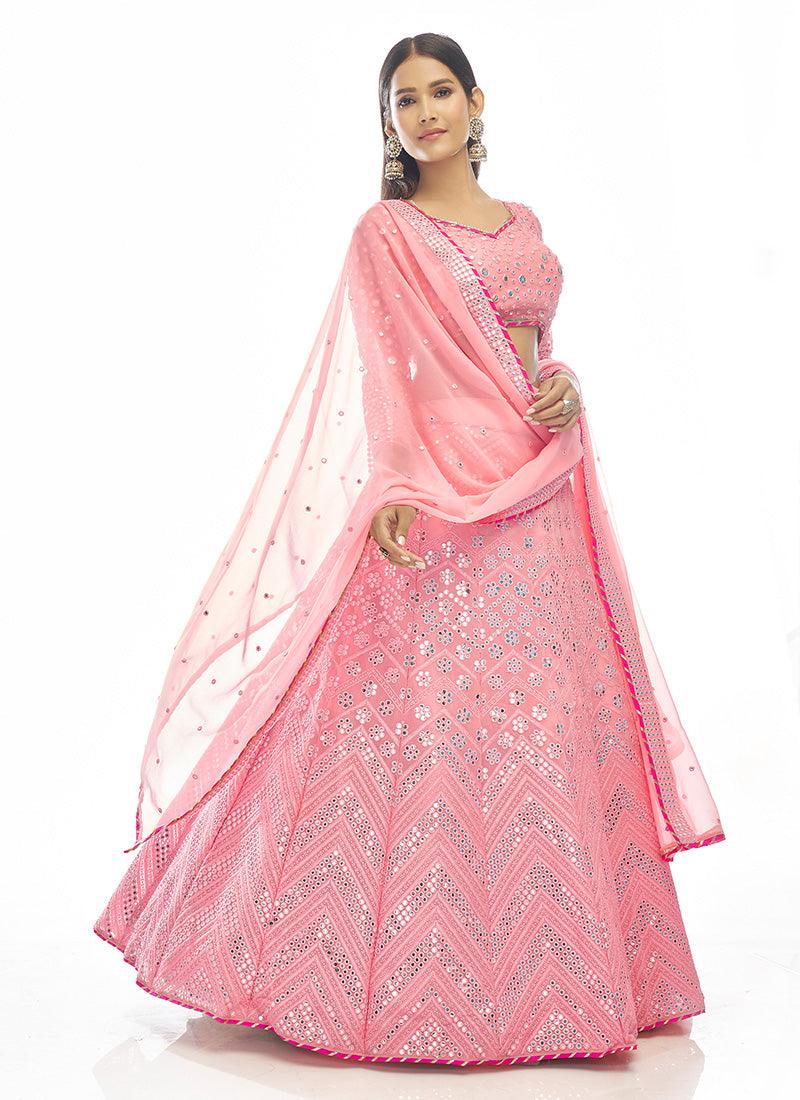 Baby Pink Color Designer Lehenga Choli Clearance Free Shipping