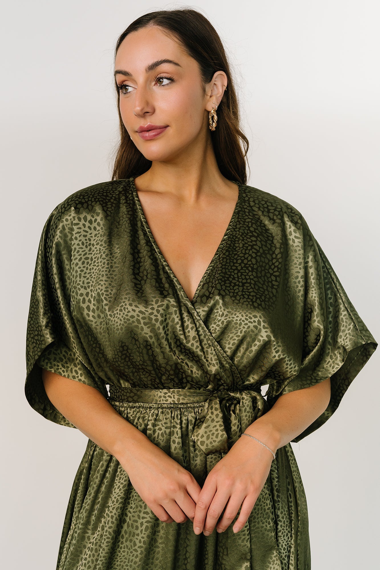 Savannah Print Kimono Maxi | Olive Visit