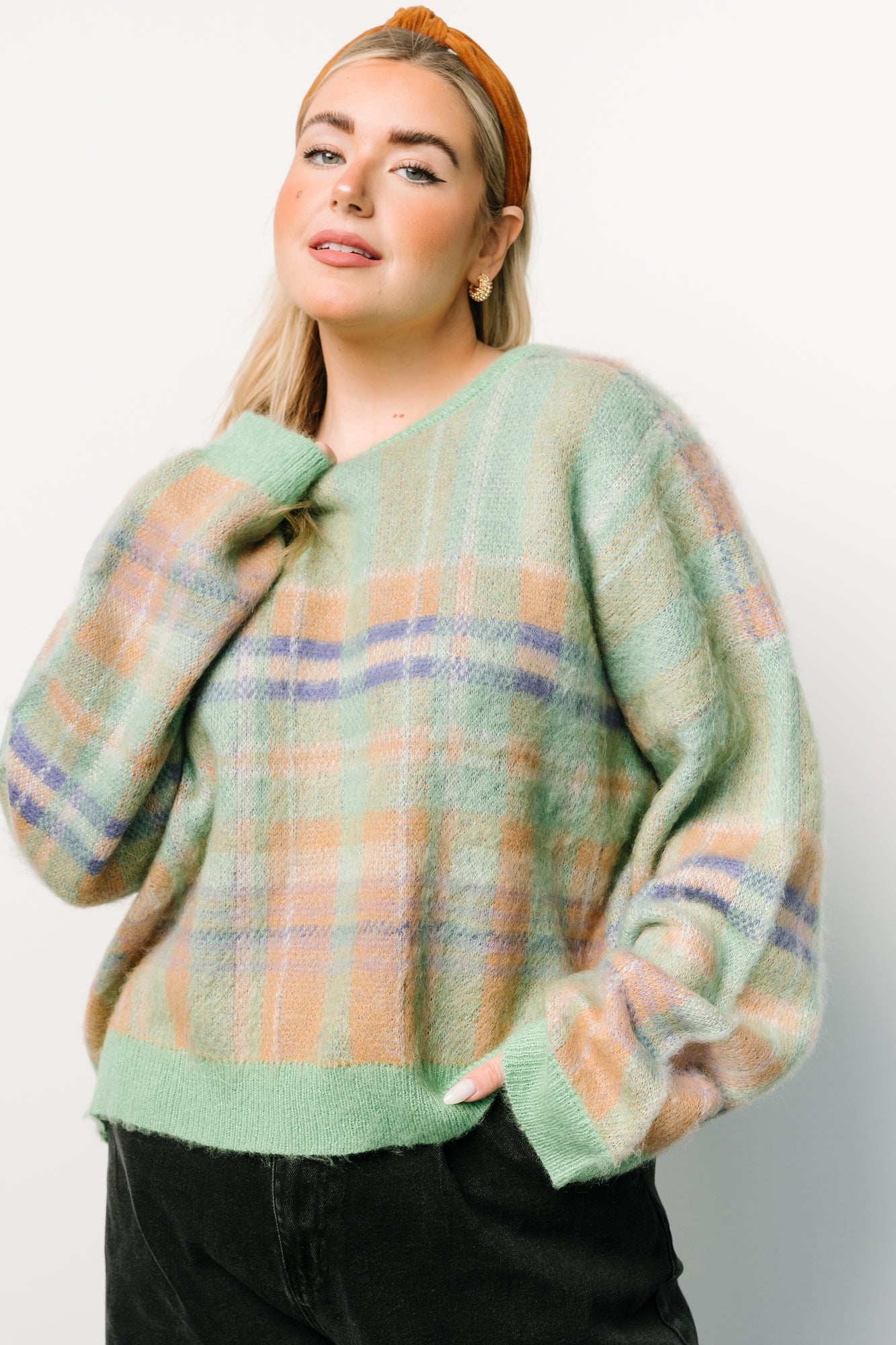 Brentridge Plaid Sweater | Green Multi Official Site