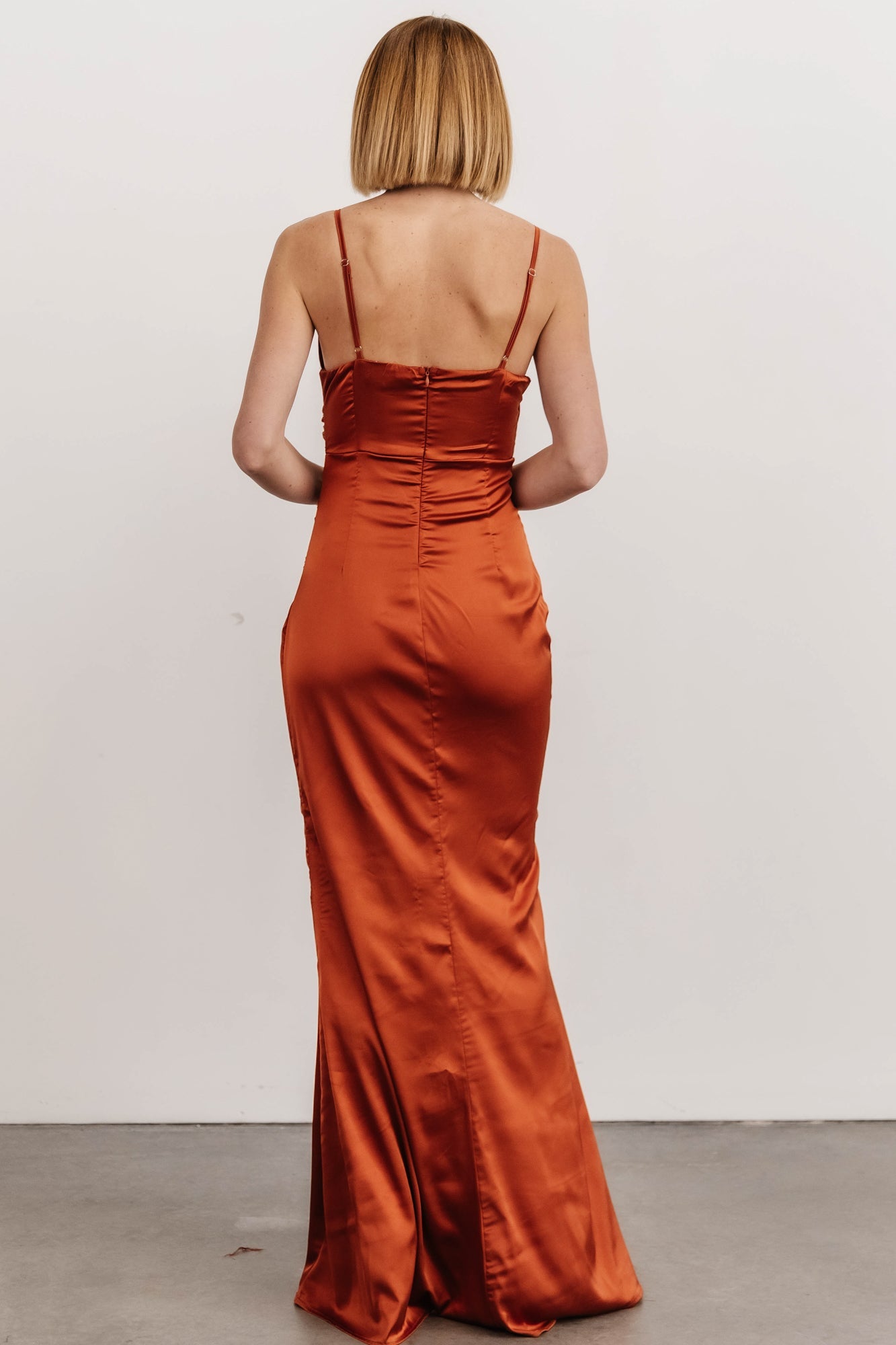 Monet Satin Gown | Rust 100% Authentic Cheap Online