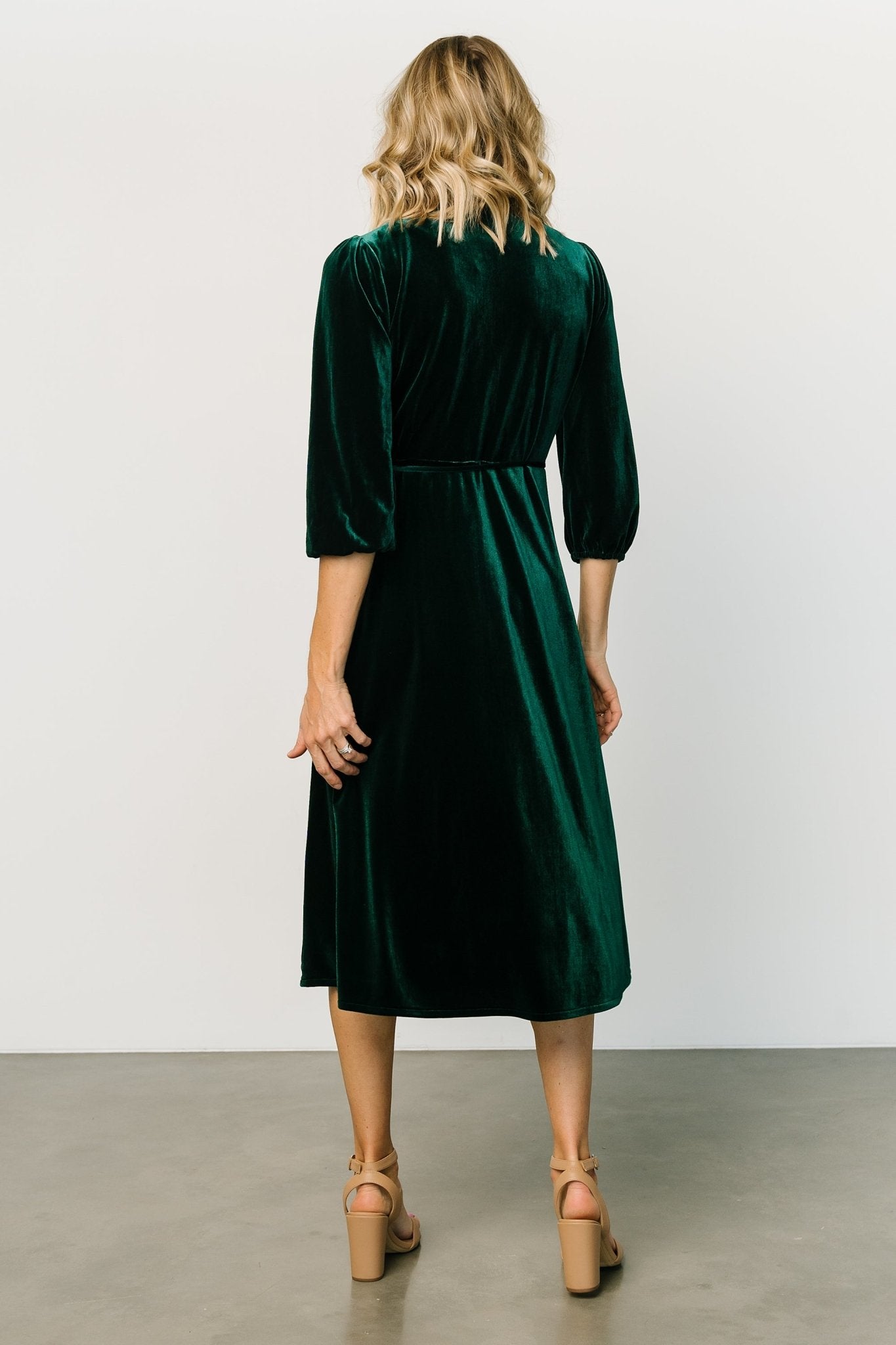 Beckinsale Velvet Wrap Dress | Dark Green Free Shipping Eastbay