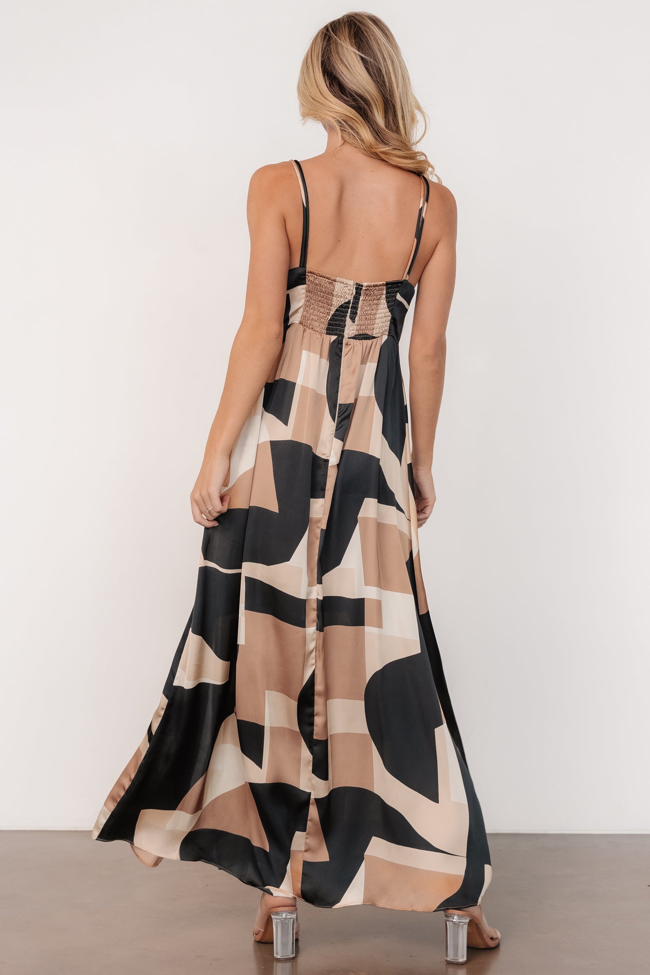 Xanthe Slip Dress | Midnight + Taupe Print Clearance Extremely