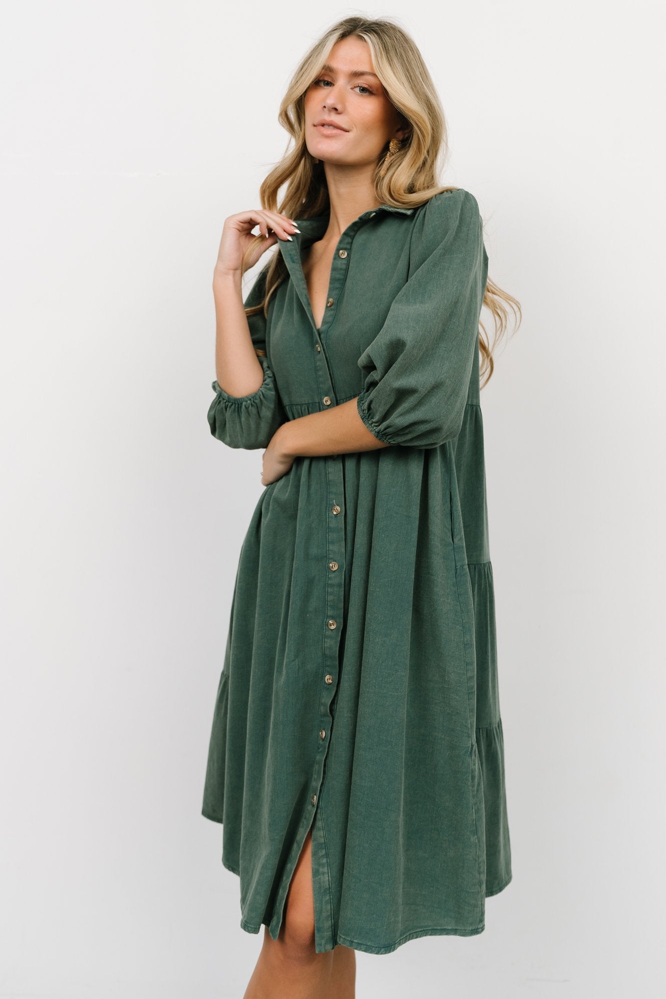 Sari Babydoll Dress | Green Outlet Free Shipping Authentic