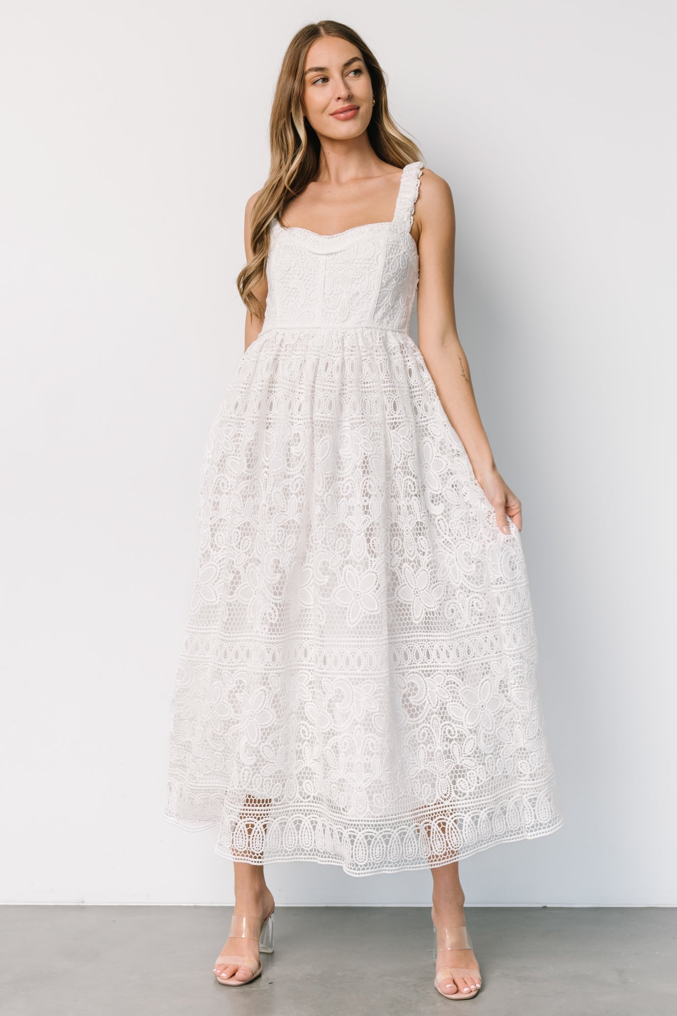 Evangeline Lace Dress | Off White Cheap Sale 100% Authentic