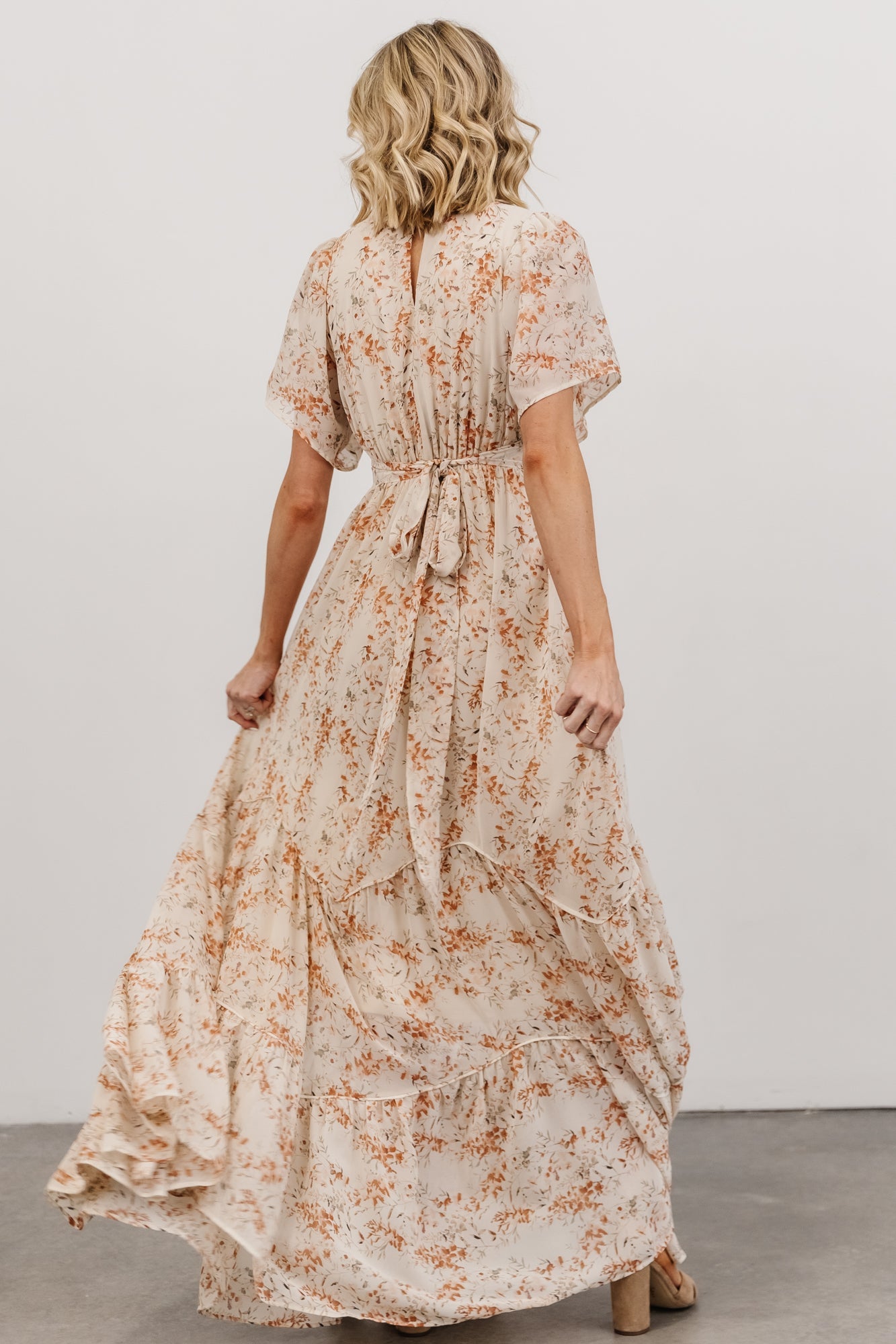 Katherine Maxi Dress | Cream + Rust Floral Collections Cheap Online