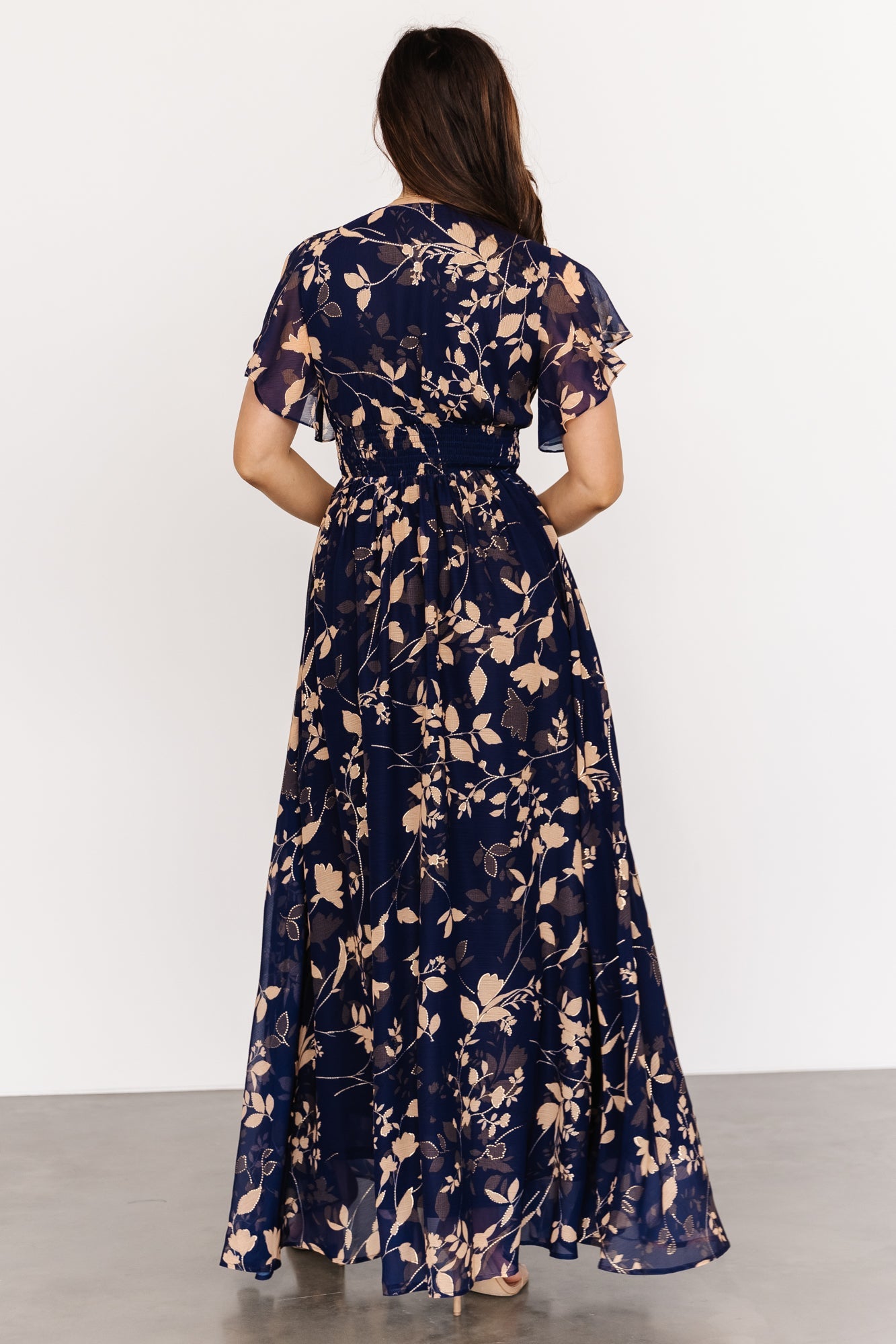 Lynlee Metallic Maxi Dress | Navy Cheap Usa Stockist