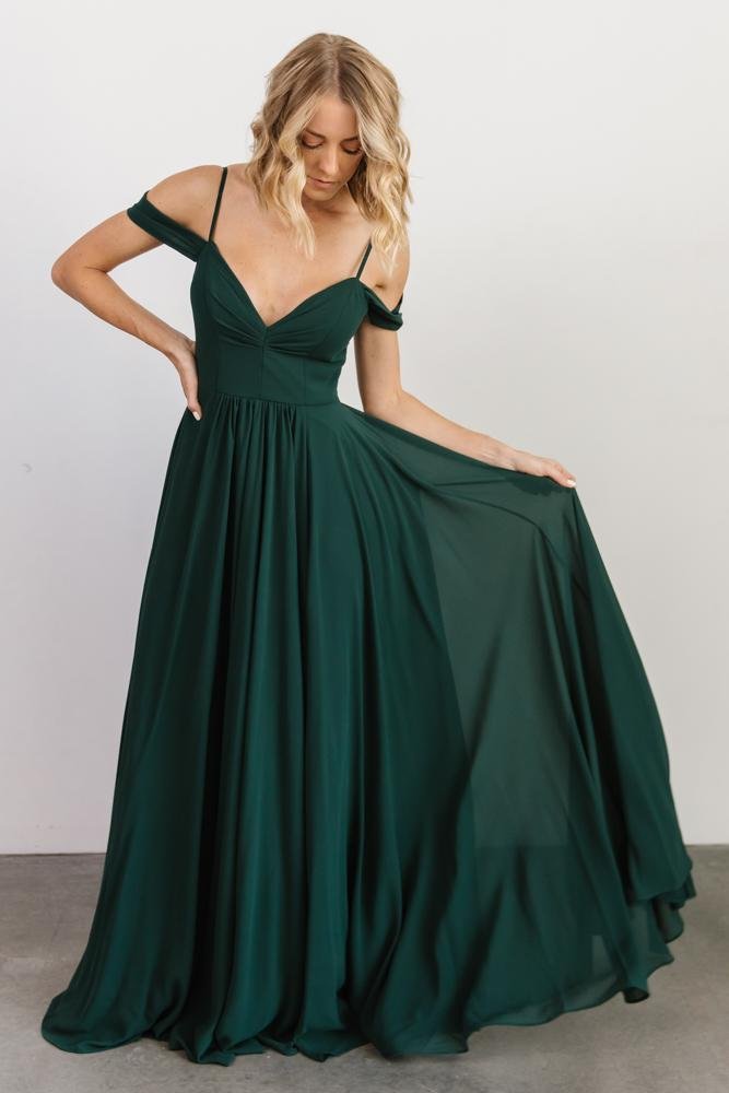 Bianca Lace Maxi Dress | Emerald Cheap Perfect