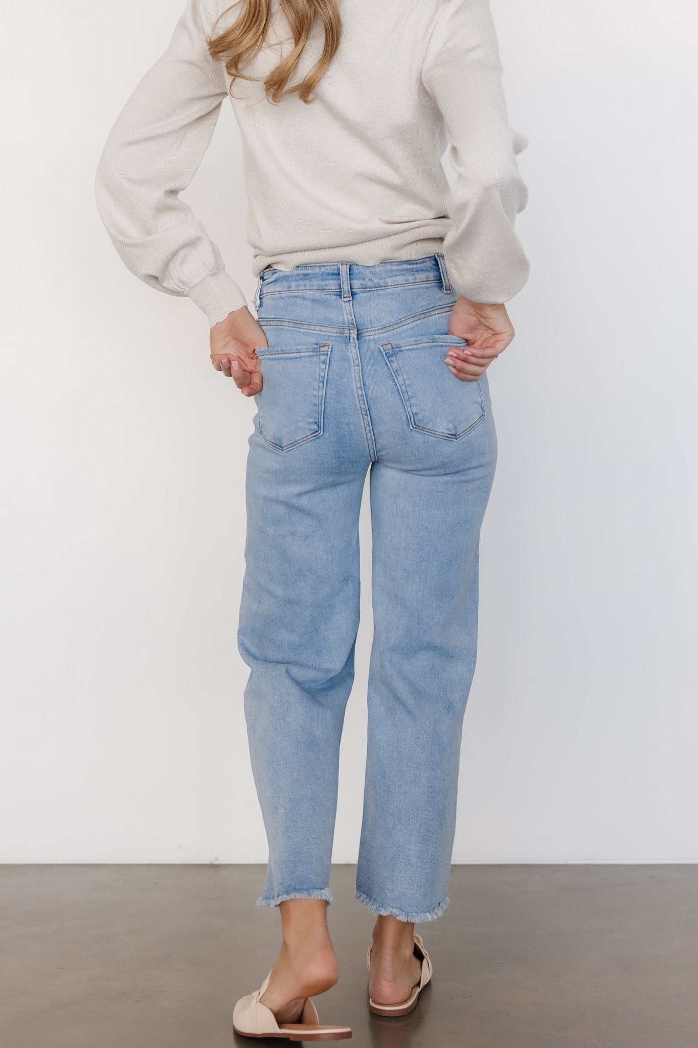 Brody High-Rise Wide Leg Jeans | Light Wash Free Shipping Eastbay