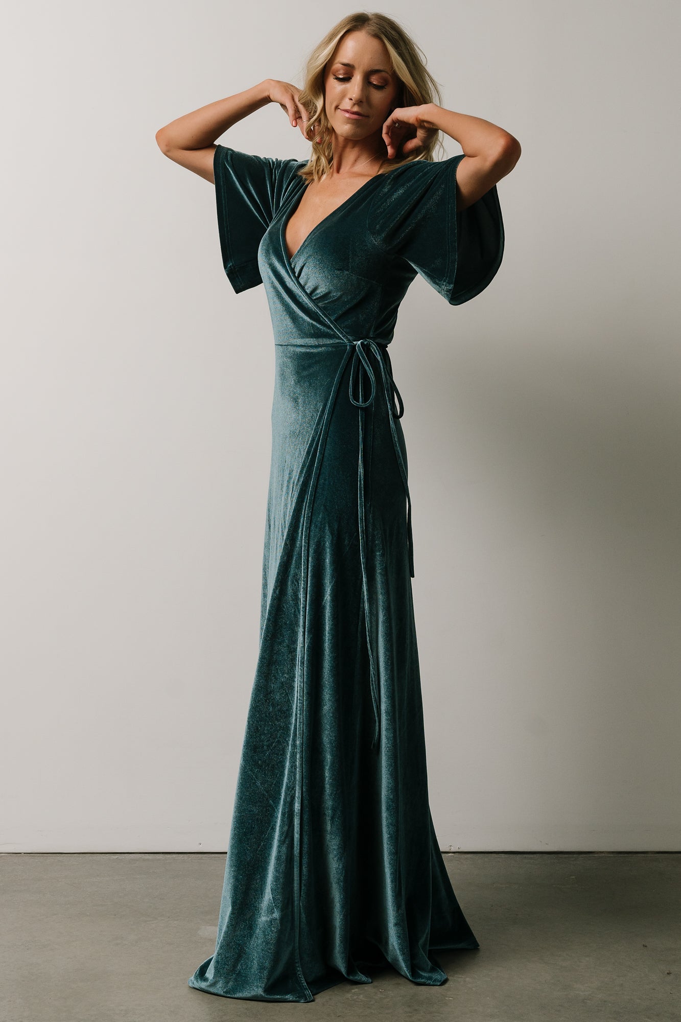 Meghan Velvet Wrap Maxi Dress | Persian Blue Buy Cheap Wiki